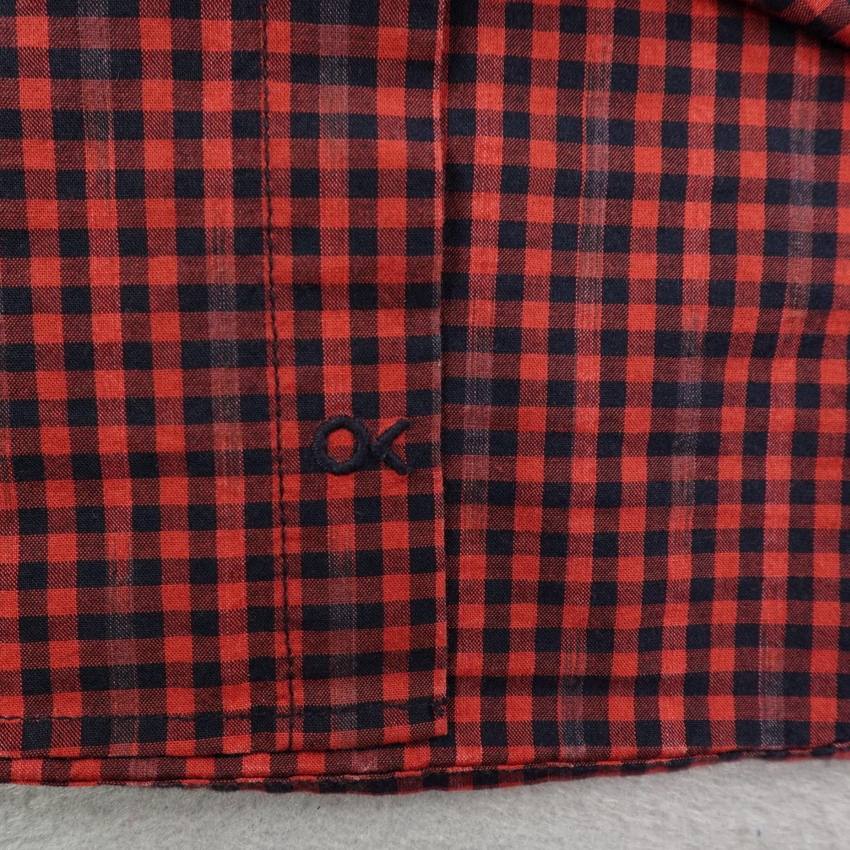 Outerknown VINTAGE Outerknown Shirt Mens Large Red Blue Gingham Plaid Button Up Organic Cotton Camp Size US L / EU 52-54 / 3 - 5 Thumbnail