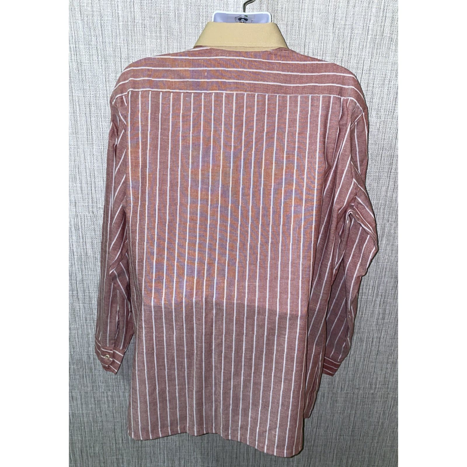 Vintage VINTAGE Spire Shirt 2XLT TALL Striped Long Sleeve Button-Up Red Mens Size US XXL / EU 58 / 5 - 5 Thumbnail