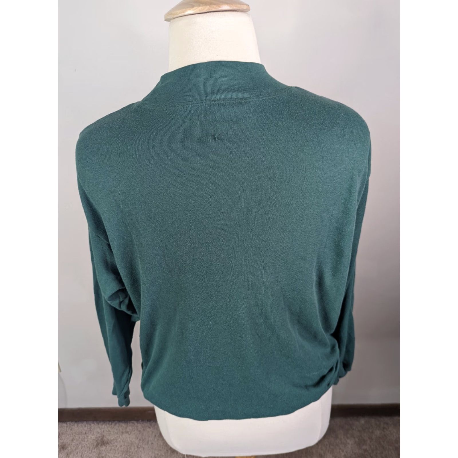 Vintage VINTAGE Bridge Gate Shirt L Green Floral Embroidered Mock Neck Long Sleeve Cottagecore 90s Womens Size L / US 10 / IT 46 - 3 Thumbnail