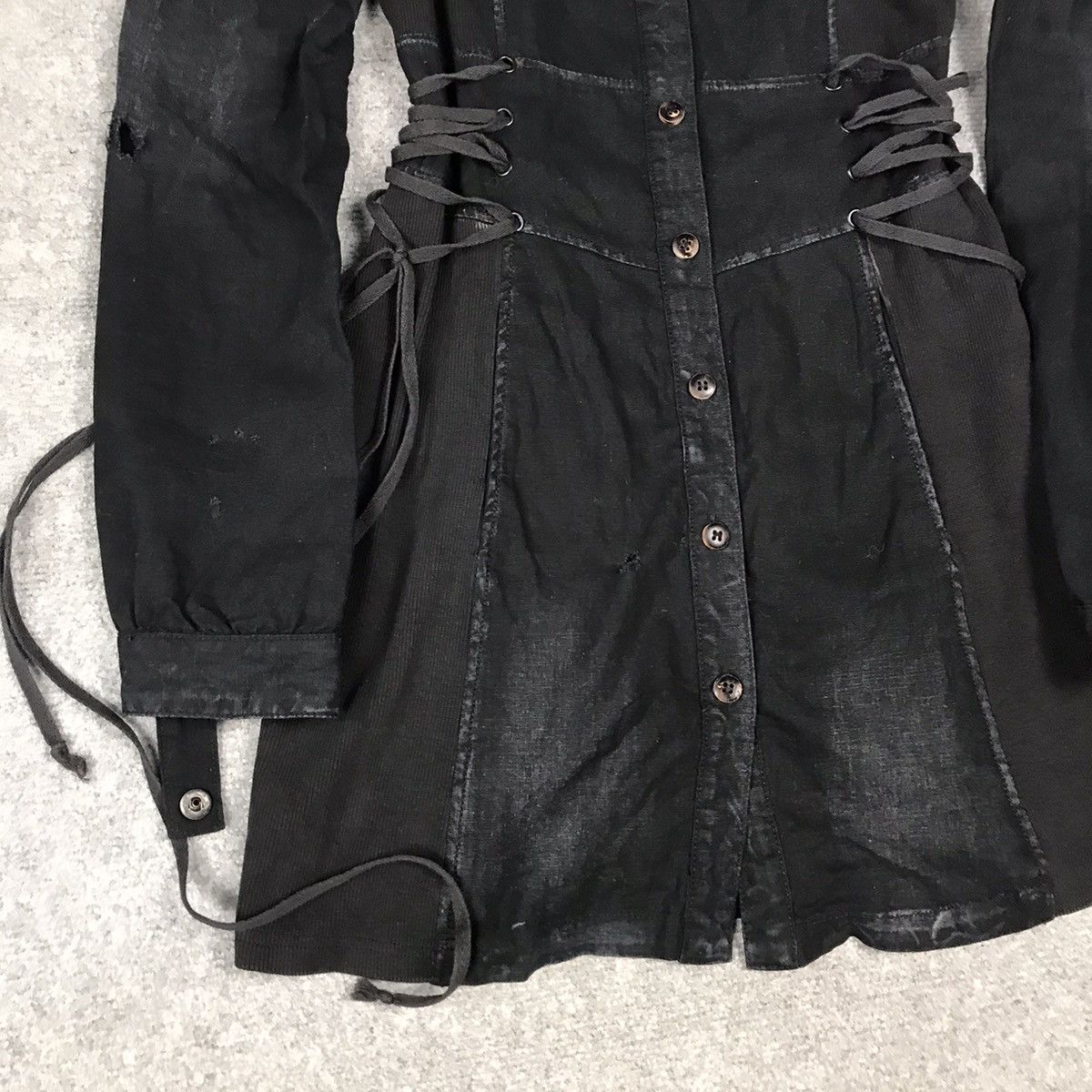 Designer × Japanese Brand PUNK RAVE DISTRESSED BLACK PUNK BUTTON BONDAGE JACKET Size M / US 6-8 / IT 42-44 - 4 Thumbnail