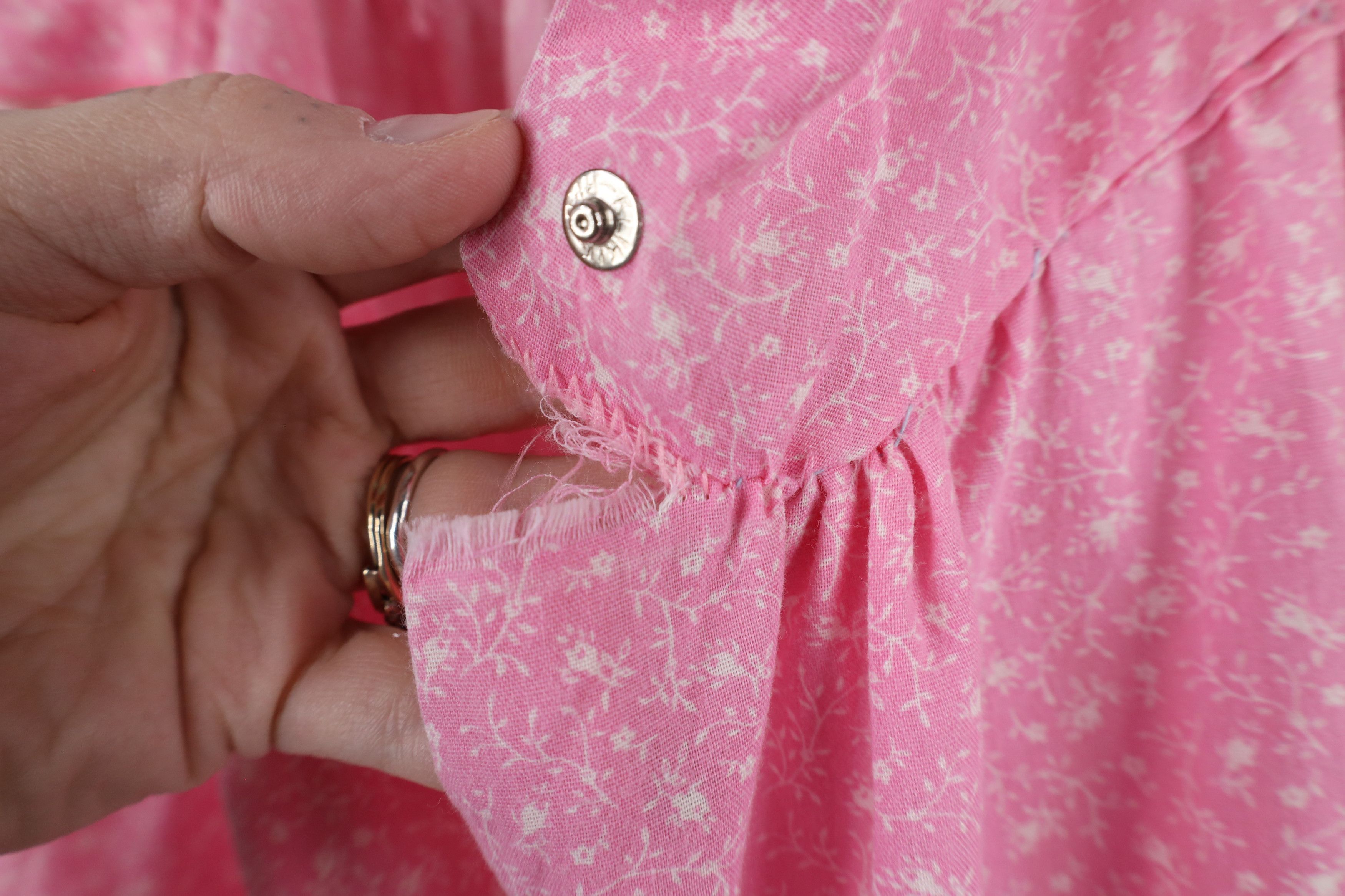 Vintage Vintage 70s Streetwear Floral Lace Muu Muu Sleep Night Gown Size XS / US 0-2 / IT 36-38 - 6 Thumbnail