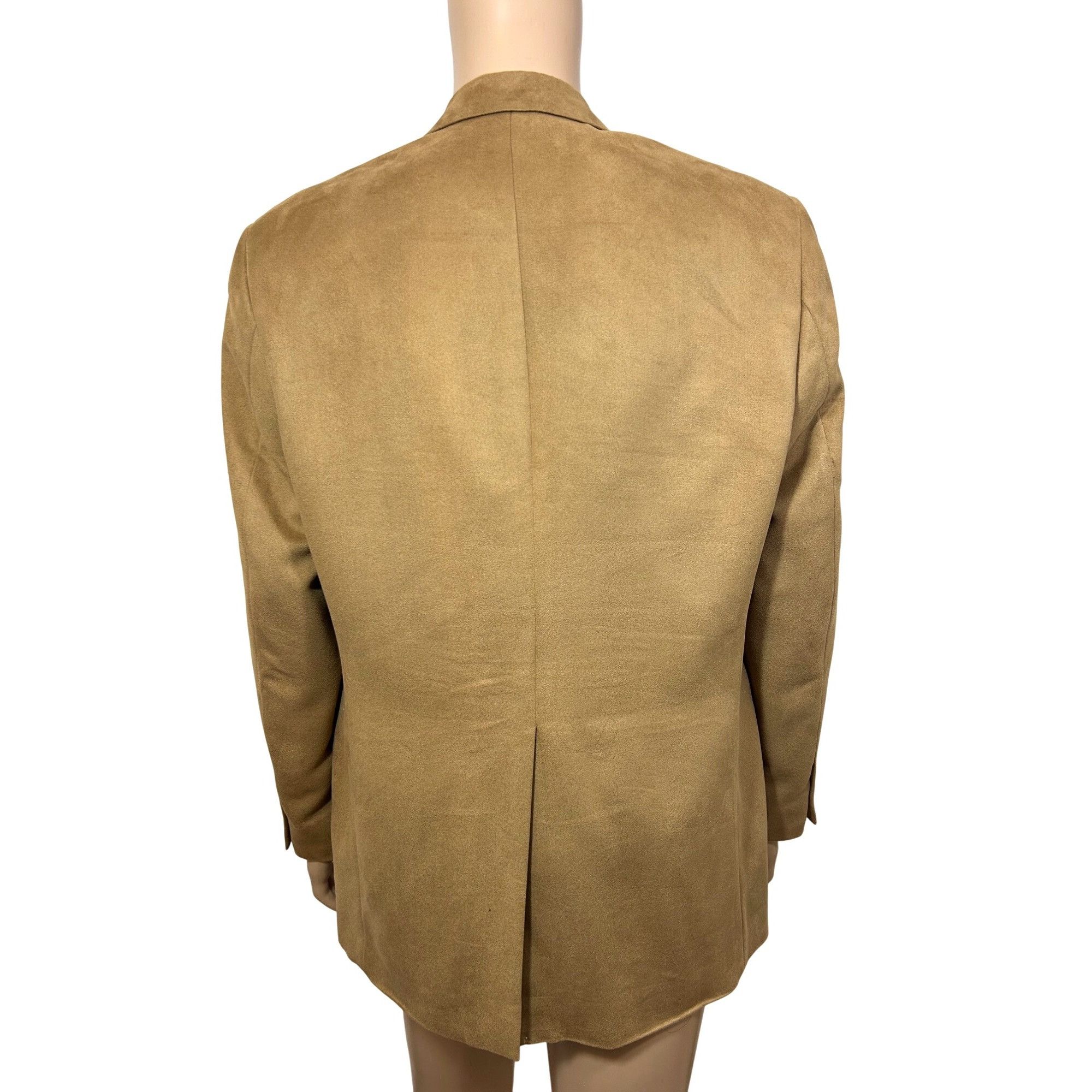 Other Jeffrey Banks Men’s Blazer Brown 42 R Vintage Polyester Sued Size US L / EU 52-54 / 3 - 3 Thumbnail