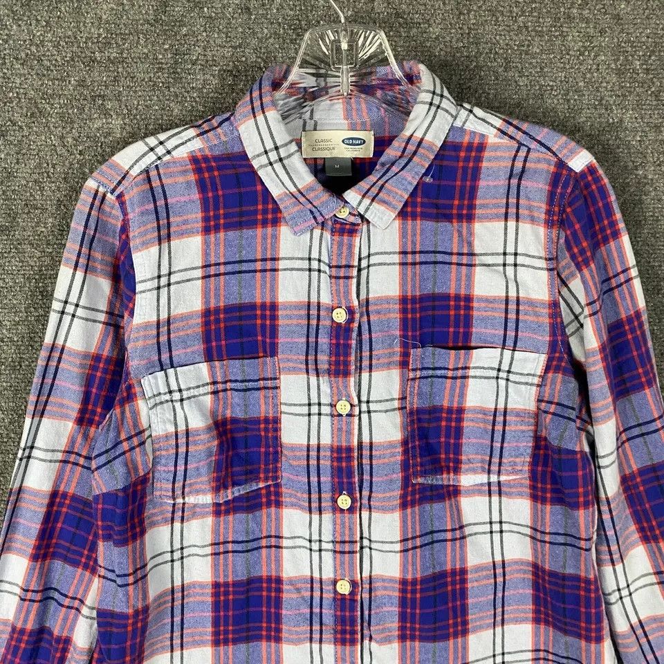 Old Navy Old Navy Button Up Top Women's Medium Classic Long Sleeve Size M / US 6-8 / IT 42-44 - 2 Thumbnail