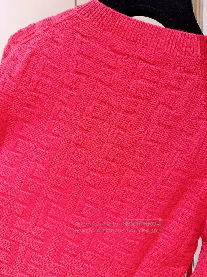 Hermes Hermes Rose Pink H Logo Jacquard Knit Sweater Size XS / US 0-2 / IT 36-38 - 5 Thumbnail