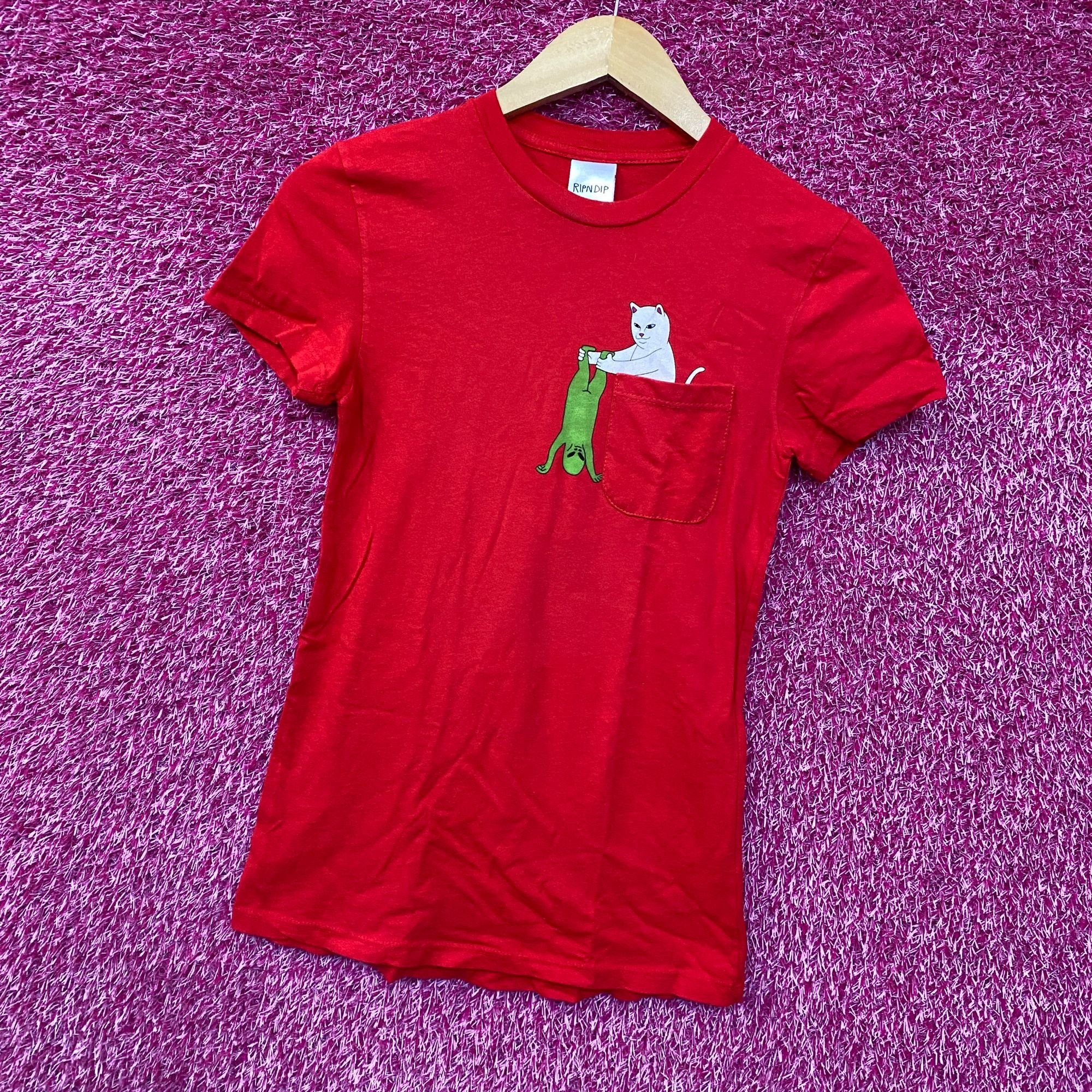 RIPNDIP RIPNDIP Lord Nermal Break Yo Self Alien Red T-Shirt Extra Sm Size XS / US 0-2 / IT 36-38 - 3 Thumbnail