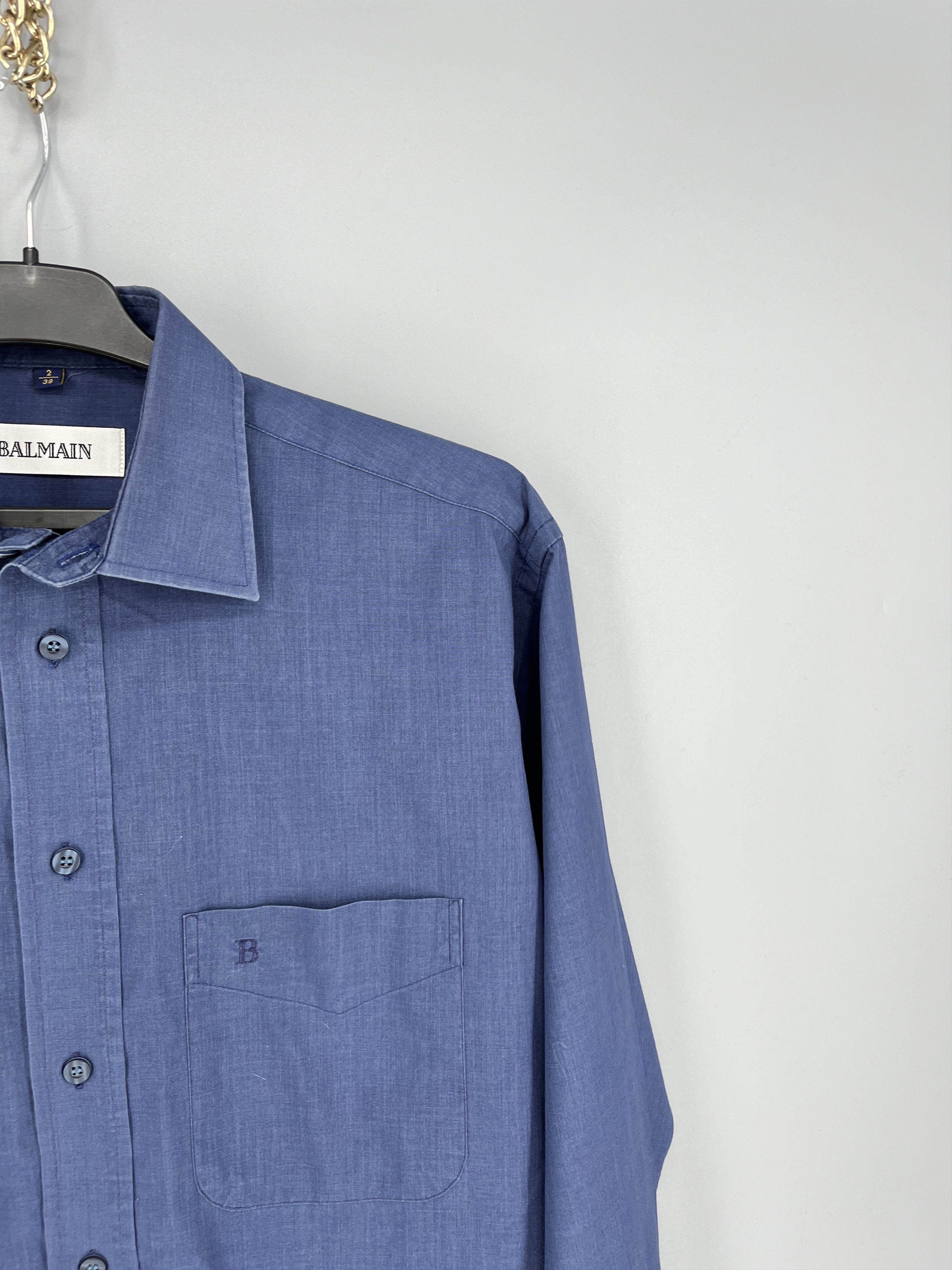 Balmain Vintage 90s Balmain Homme Retro Shirt Button Italy Size US S / EU 44-46 / 1 - 9 Thumbnail