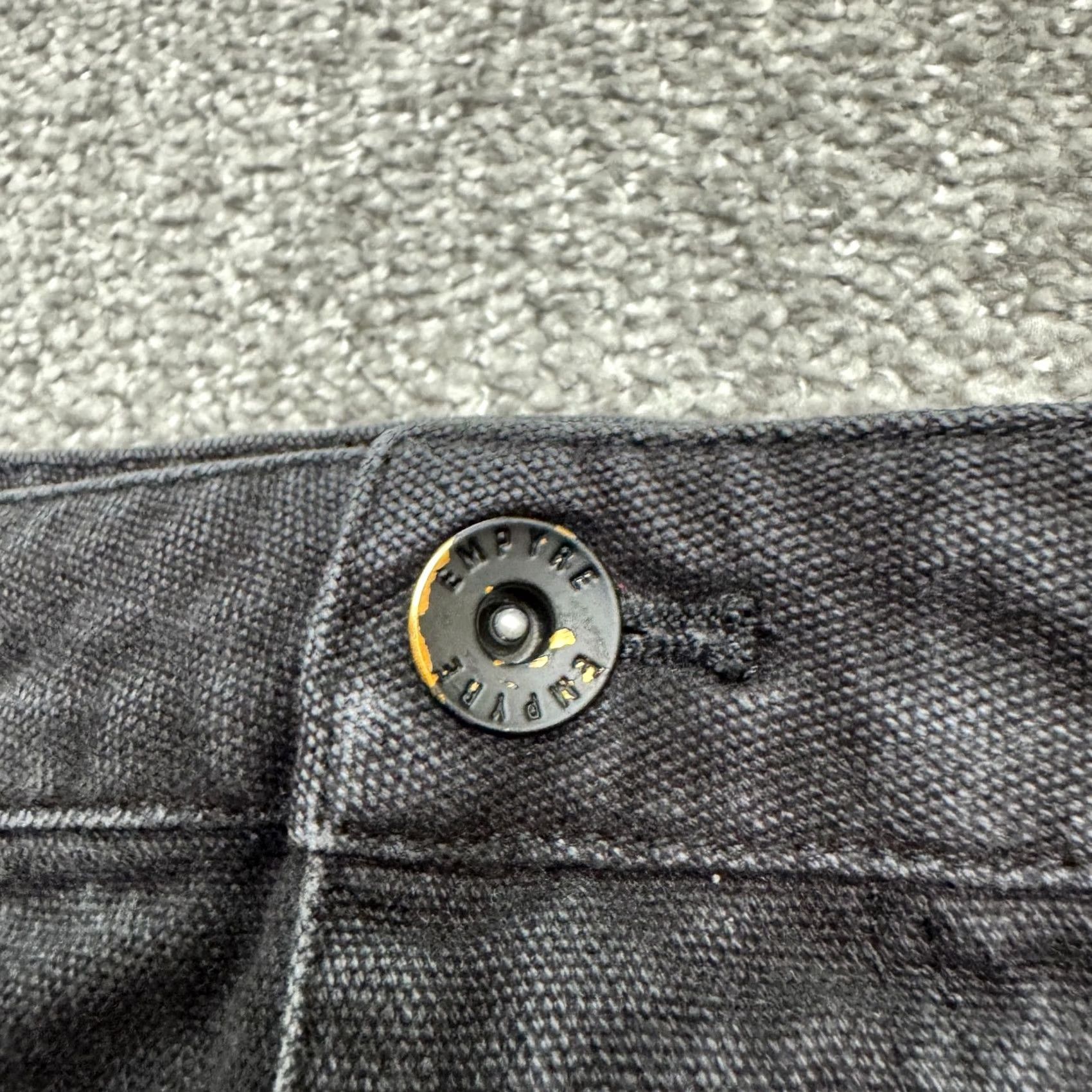 Empyre Empyre Carpenter Pants Mens 40 Black Cotton Denim Straight Leg Vintage No Size US 40 / EU 56 - 3 Thumbnail