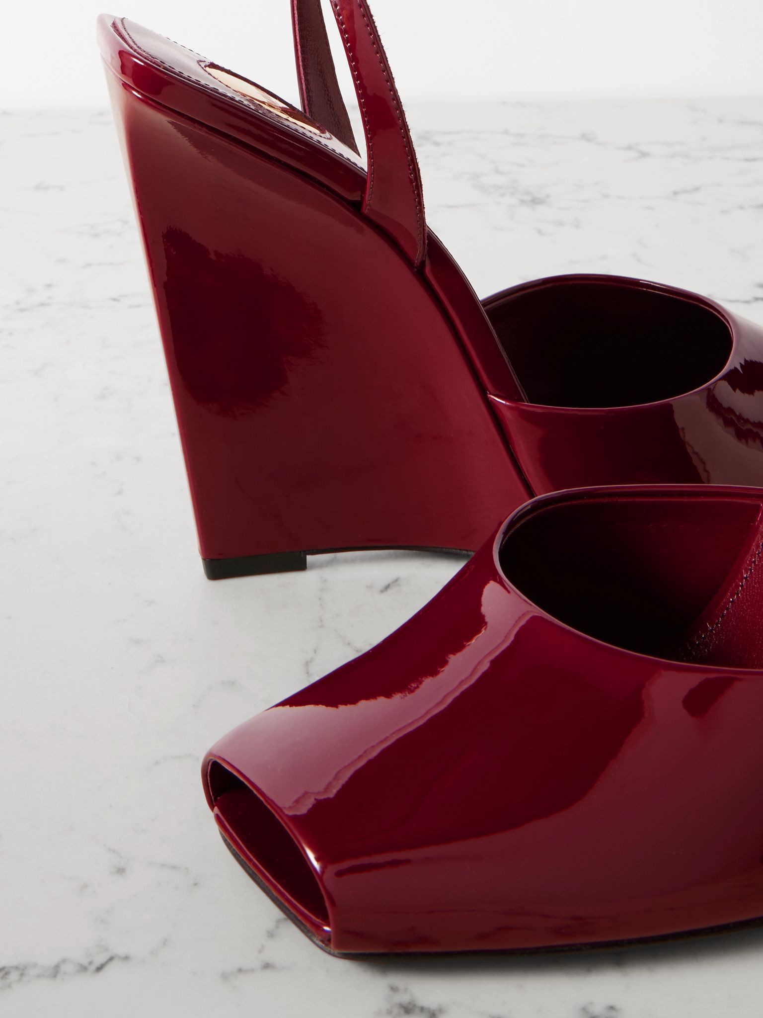Saint Laurent Paris o1s1wg111125 806039 LA Scandales Wedges in Patent Leather Size US 8 / IT 38 - 3 Thumbnail