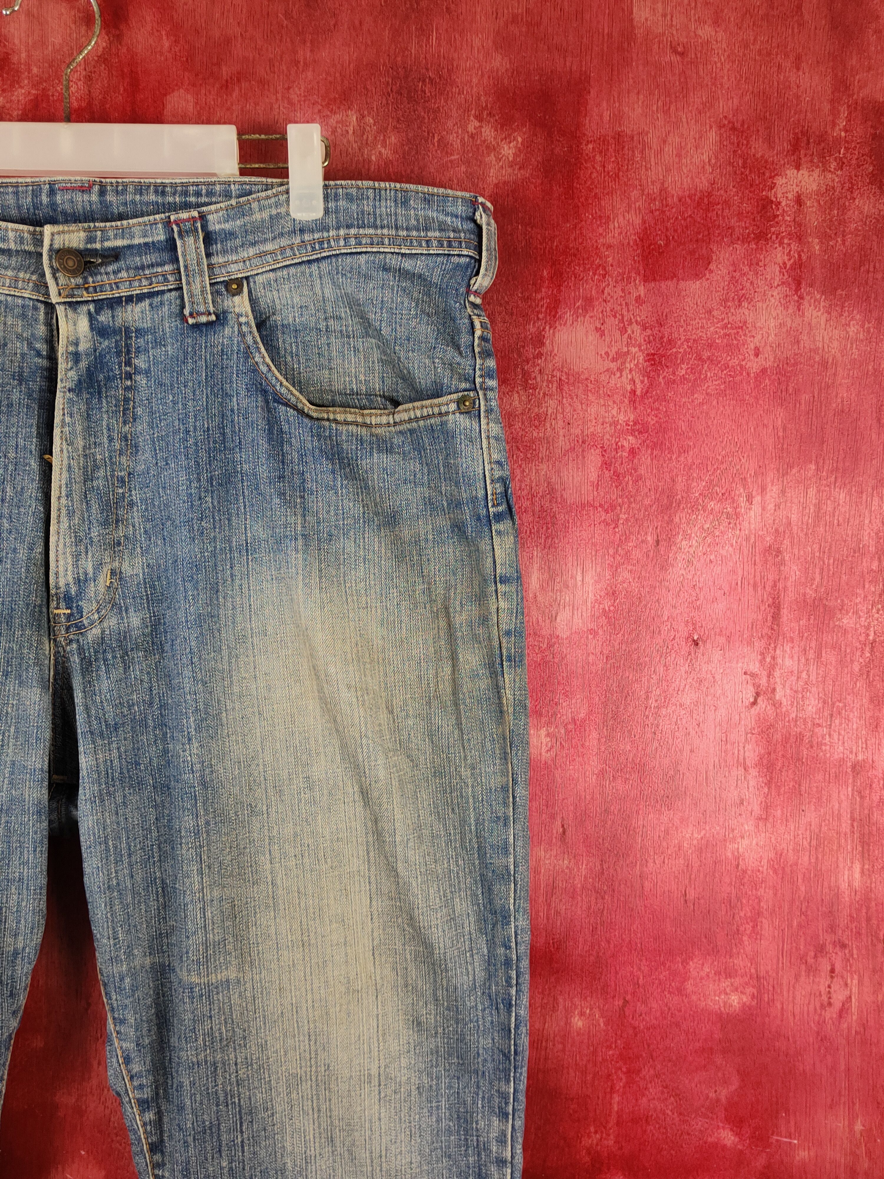Edwin Edwin Blue Faded Distressed Ripped Jeans #S2238 Size US 39 - 5 Thumbnail