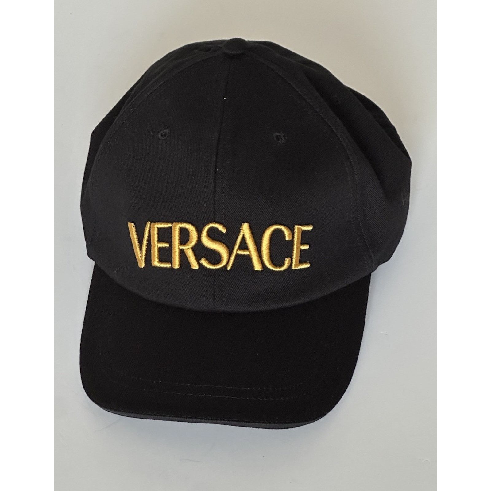 Versace Versace Embroidered Baseball Cap Hat Black/Gold 57 ICAP006 Size ONE SIZE - 4 Thumbnail