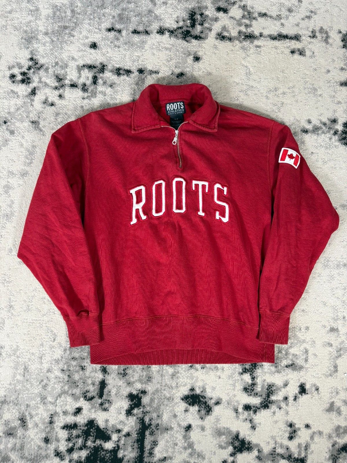Roots Vintage Made in Canada Roots 1/4 Zip Sweatshirt Size US S / EU 44-46 / 1 - 1 Thumbnail