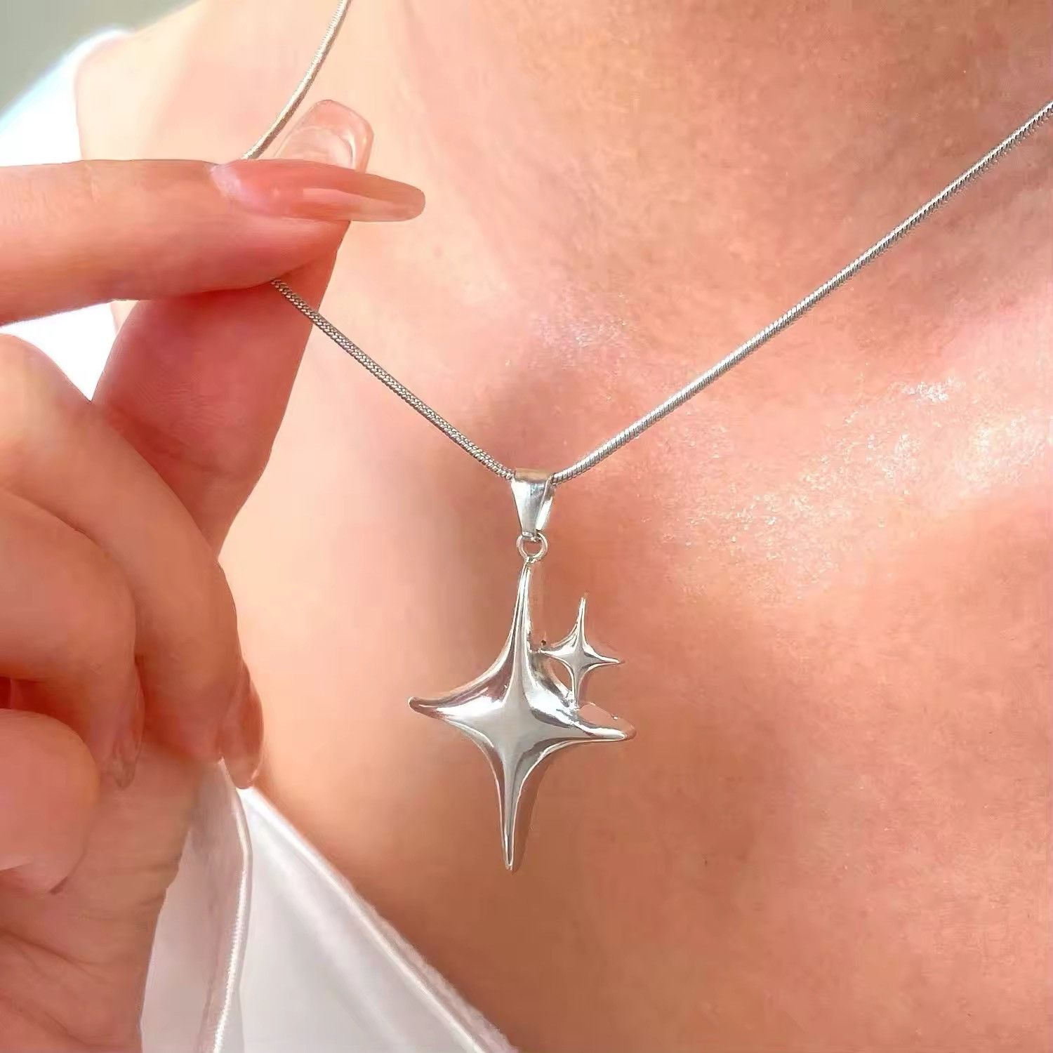Jewelry Chain Star Necklace Y2K Size ONE SIZE - 1 Thumbnail