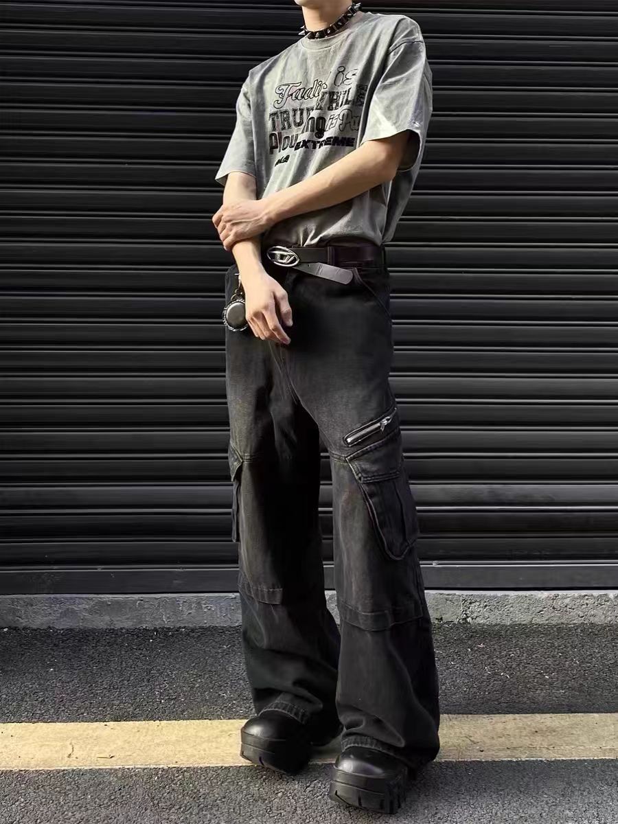 Jean Black loose-fit workwear jeans Size US 32 / EU 48 - 5 Thumbnail