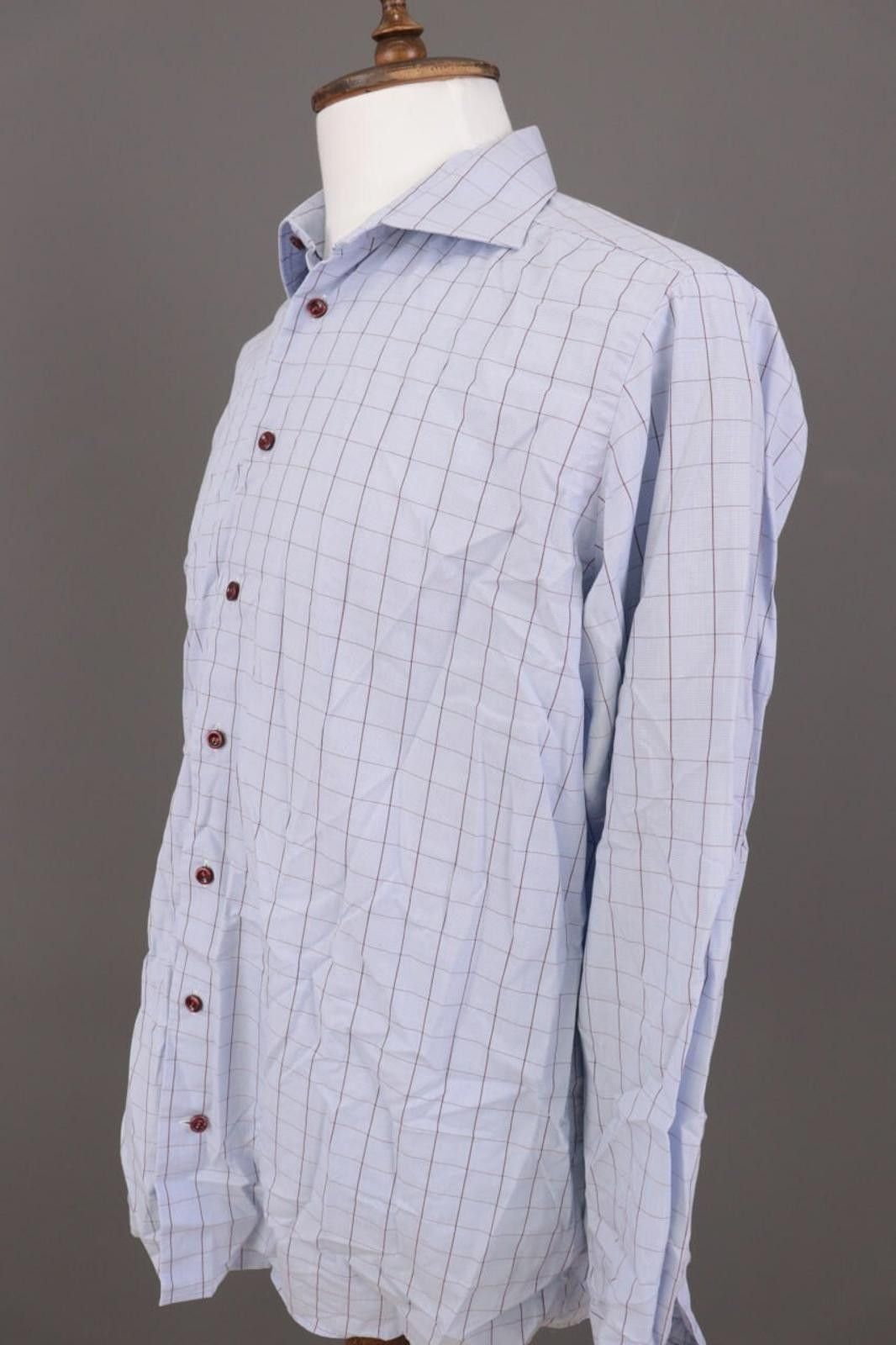 Eton Eton Contemporary Fit Check Poplin Shirt Size 41 / 16 Size US M / EU 48-50 / 2 - 6 Thumbnail