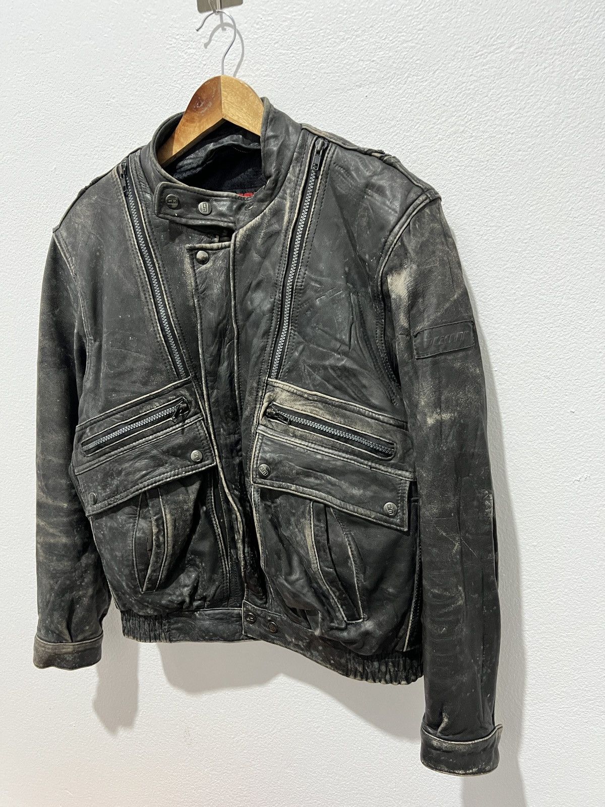 Genuine Leather Vintage Plicana Motorcycle Jacket Size US L / EU 52-54 / 3 - 3 Thumbnail