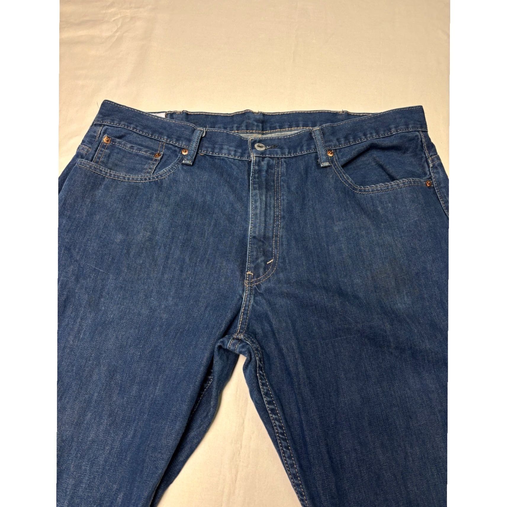 Levi's Levi's 569 Jeans Dark Wash Mens 38x34 Relaxed Straight 5-Pocket Denim Cotton Zip Button Logo Zipper Vintage No Size US 38 / EU 54 - 2 Thumbnail