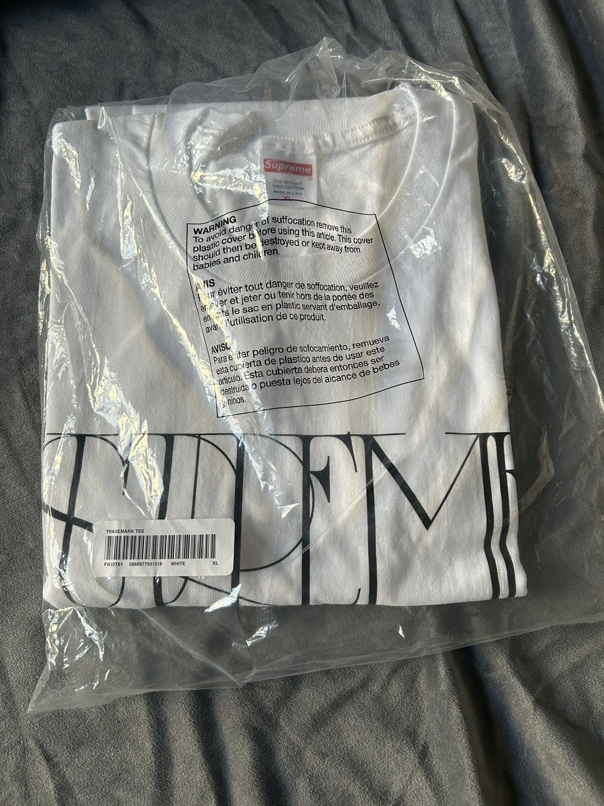 Supreme Supreme Trademark Tee White XL FW22 Size US XL / EU 56 / 4 - 2 Thumbnail