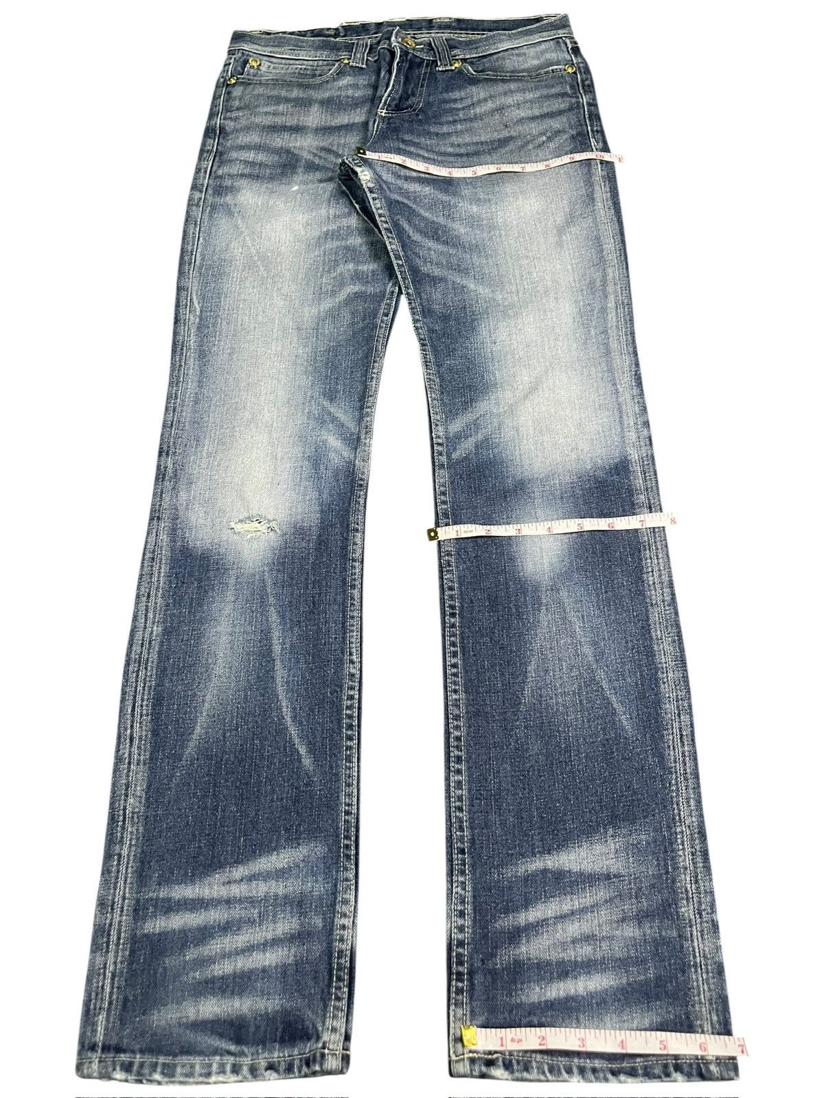 semanticdesign Vintage Semantic Design Faded Wash Distressed Jeans Size US 30 / EU 46 - 8 Thumbnail