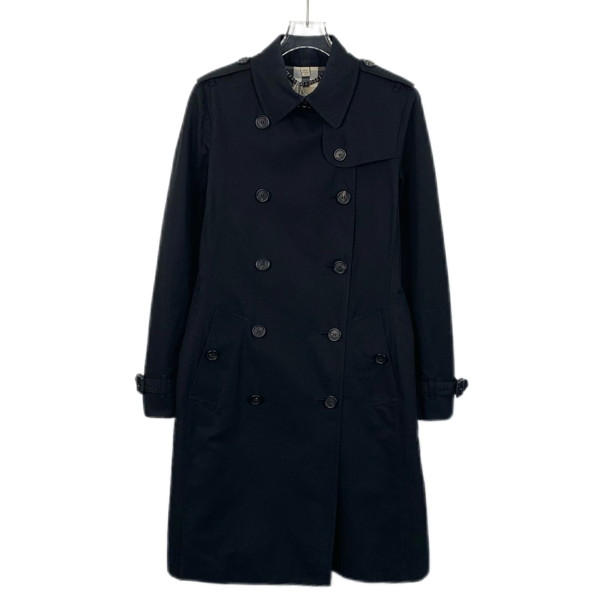 Burberry Burberry Black Cotton Double-Breasted Trench Coat With Belt Size S / US 4 / IT 40 - 1 Thumbnail
