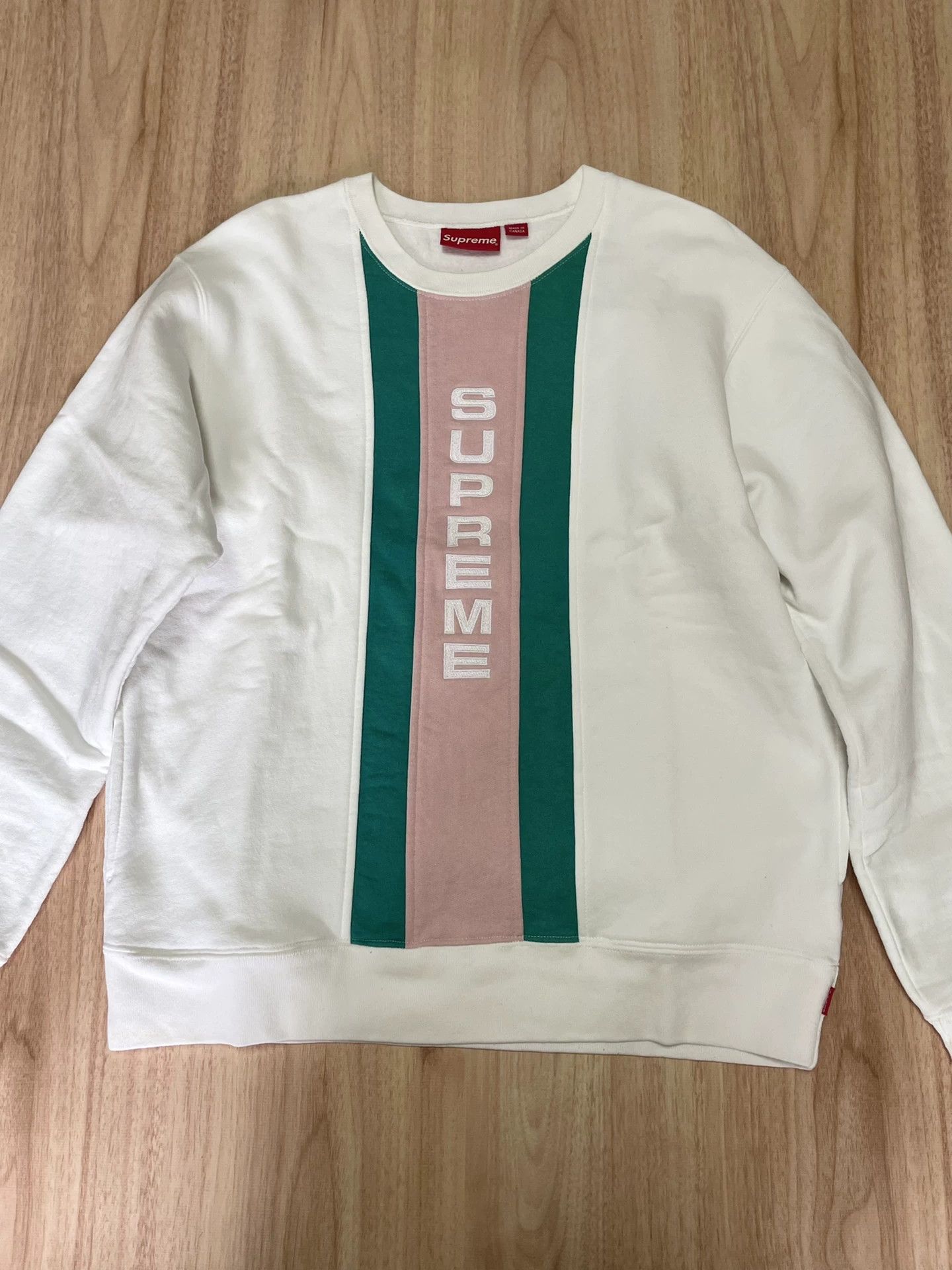 Supreme Supreme Small Vertical Logo ss20 Cream Hoodie | Grailed