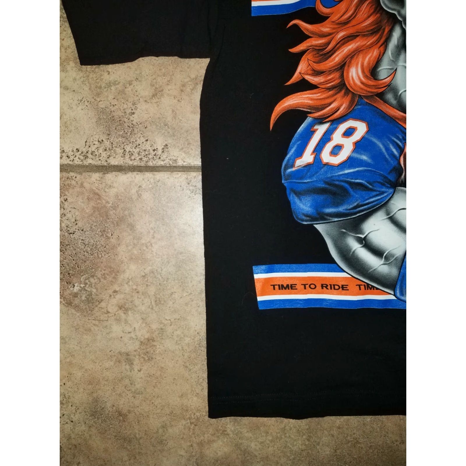 Vintage VINTAGE? 2017 SuperBowl Pro Tag Bronco's Black T-Shirt Mens L Size US L / EU 52-54 / 3 - 4 Thumbnail