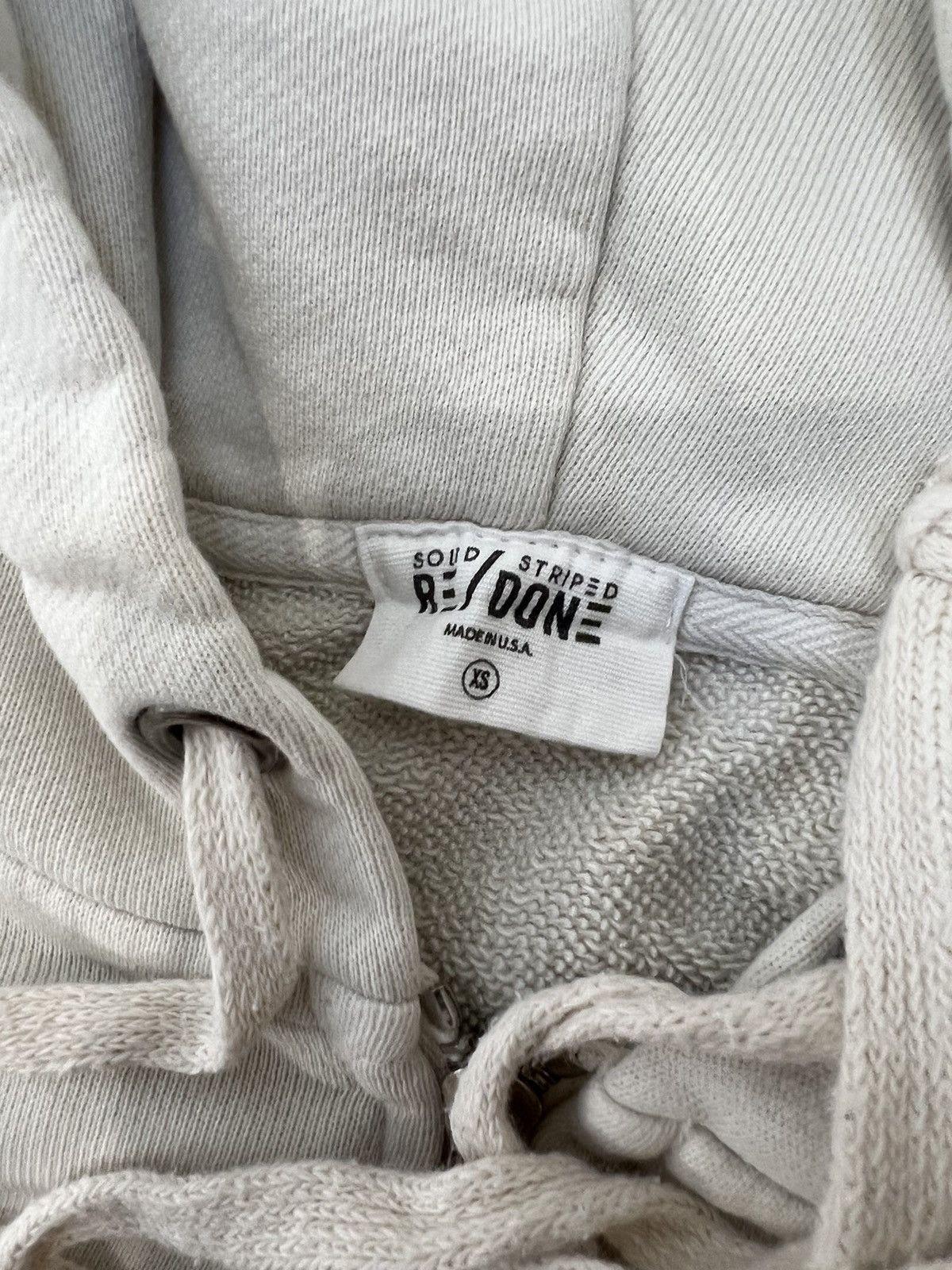RE/DONE Redone solid & striped cropped zipup hoodie Size XS / US 0-2 / IT 36-38 - 4 Thumbnail