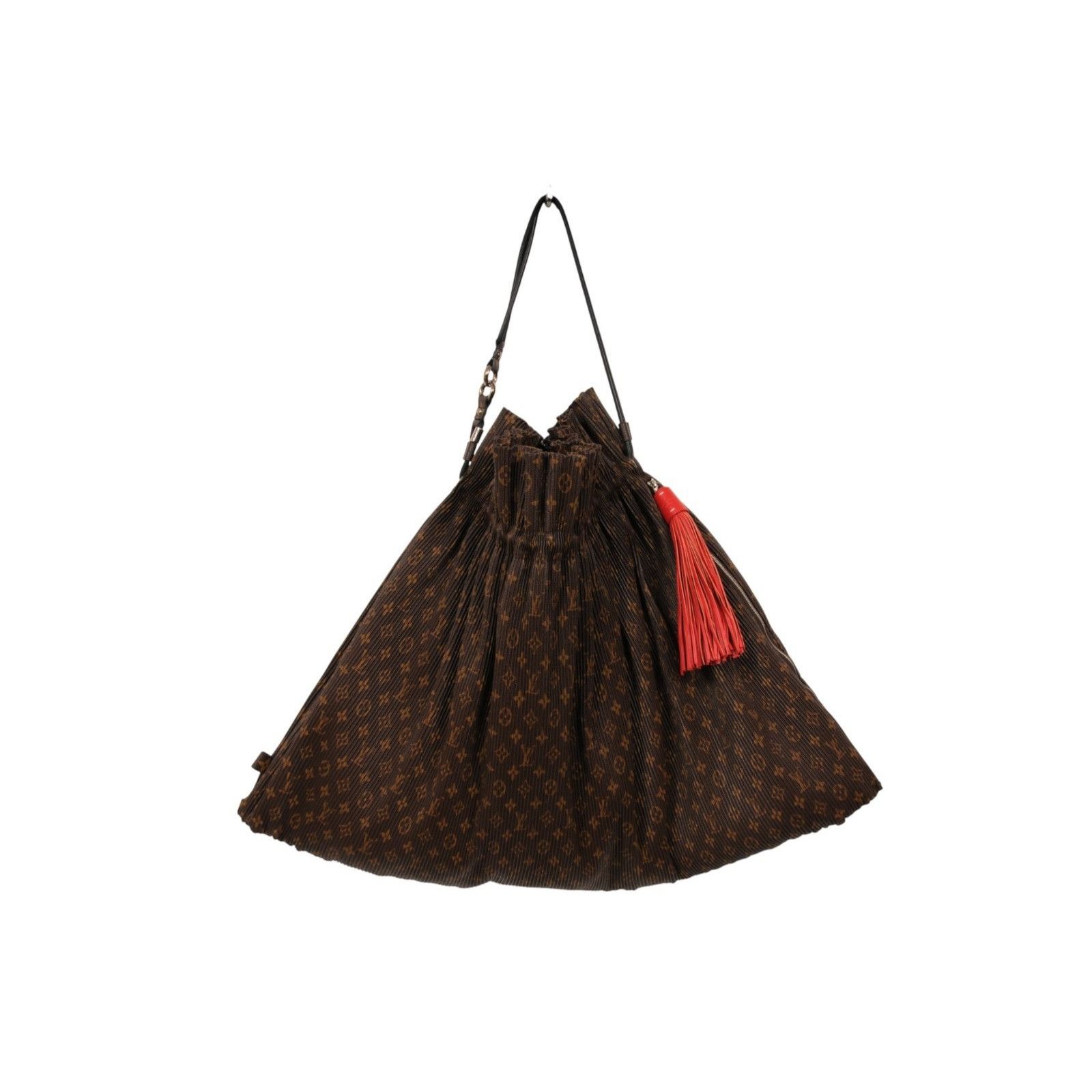 Louis Vuitton Lv Logo Monogram Pleated Explorer Bag MM Brown Size ONE SIZE - 2 Thumbnail