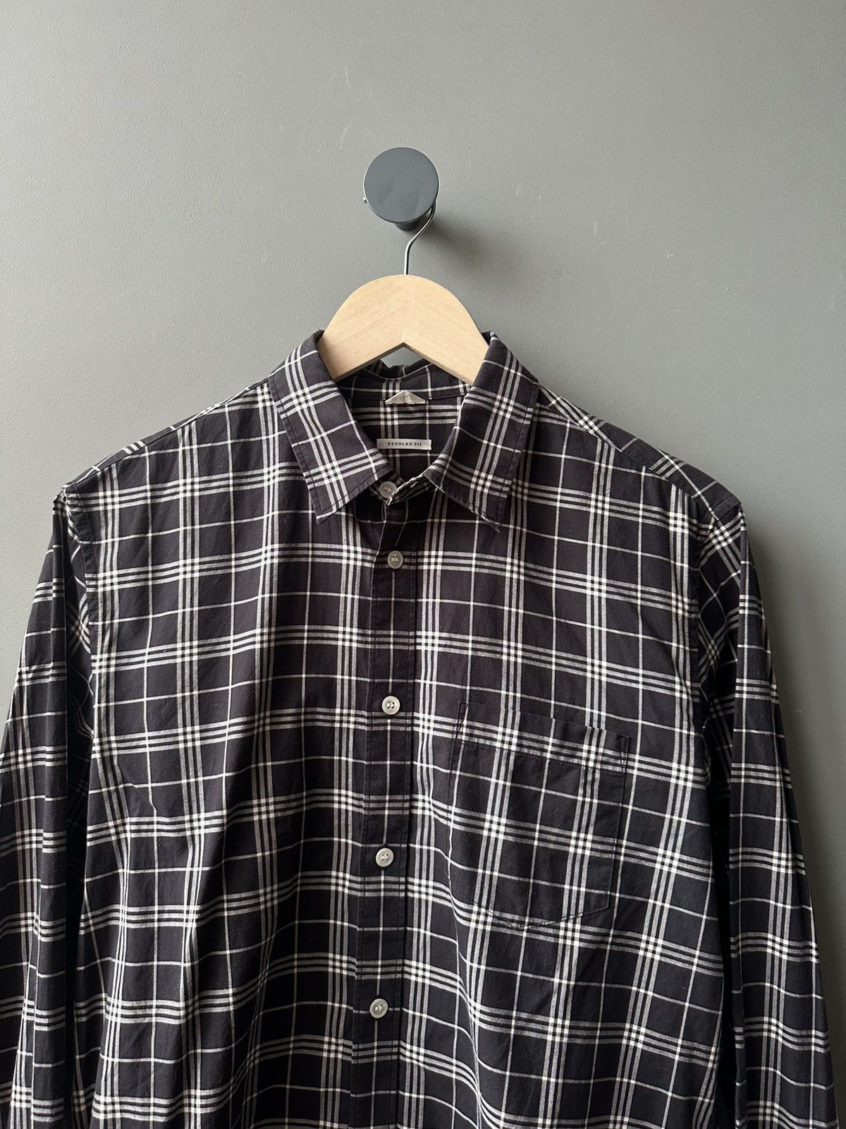 Arket Arket Black White Check Cotton Shirt Size 46 Size US M / EU 48-50 / 2 - 2 Thumbnail