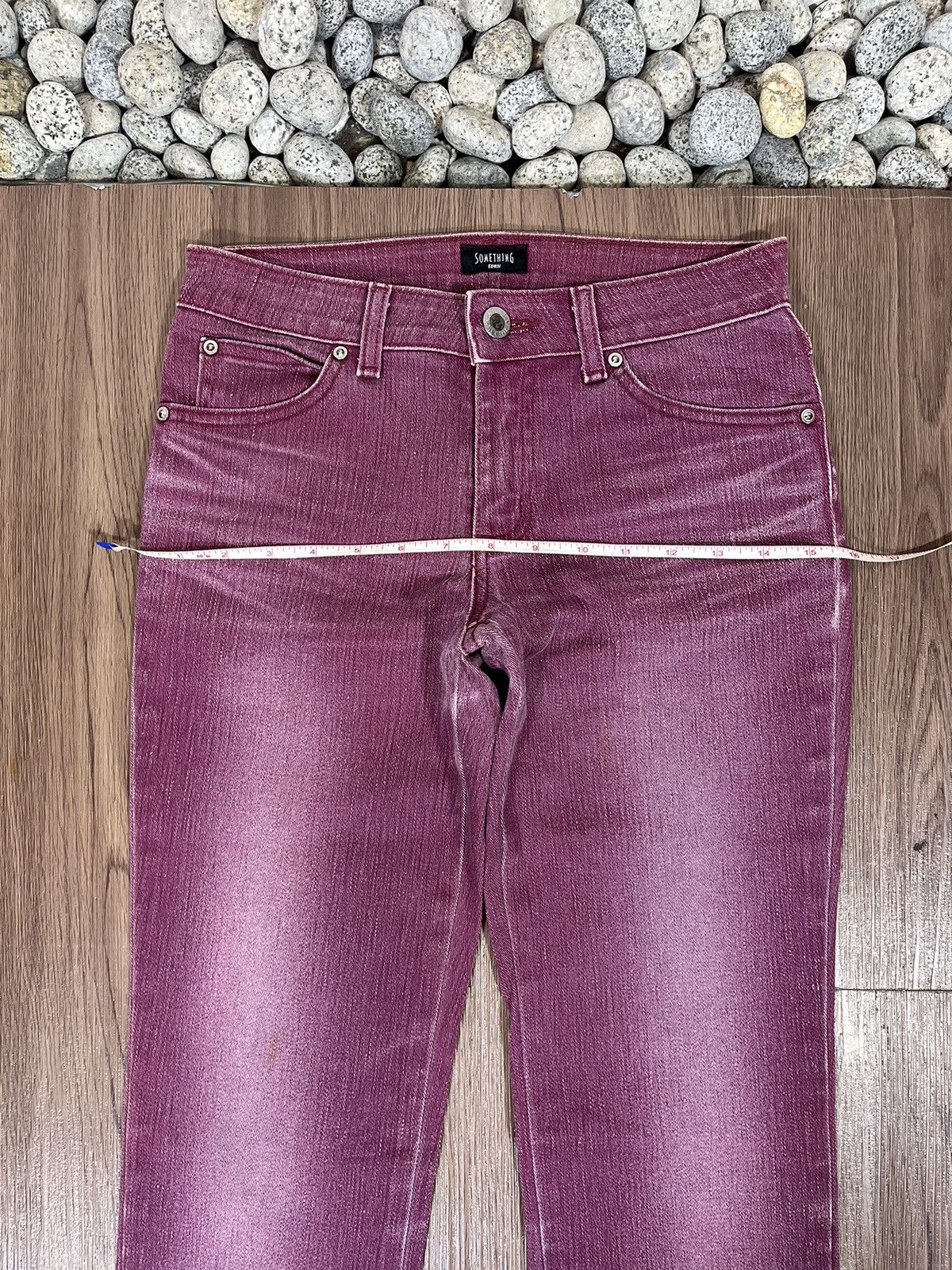 Edwin × If Six Was Nine × Tornado Mart Edwin Something Burgandy Washed Bootcut Jean with Chain Belt Size US 27 - 15 Thumbnail