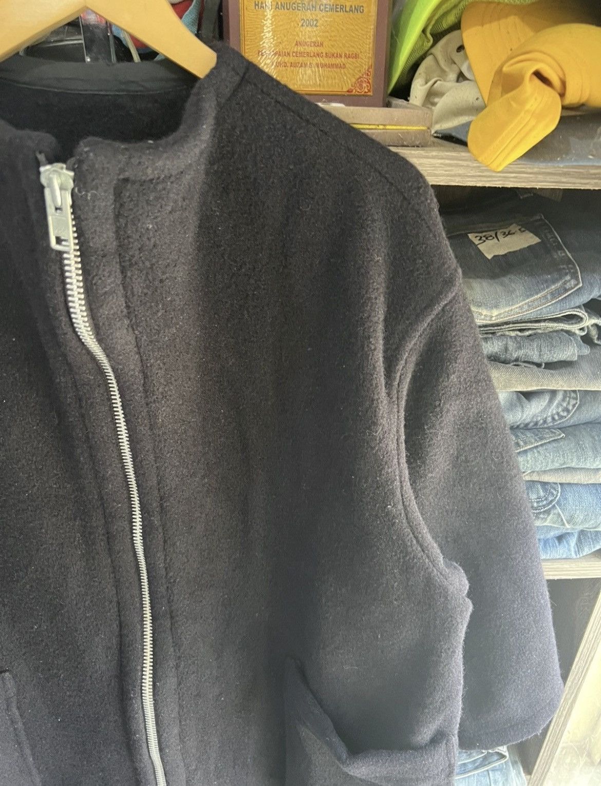 Yohji Yamamoto 🔥Vintage Y’s Yohji Yamamoto Wool Long Zipper Jacket Size US XXL / EU 58 / 5 - 8 Thumbnail