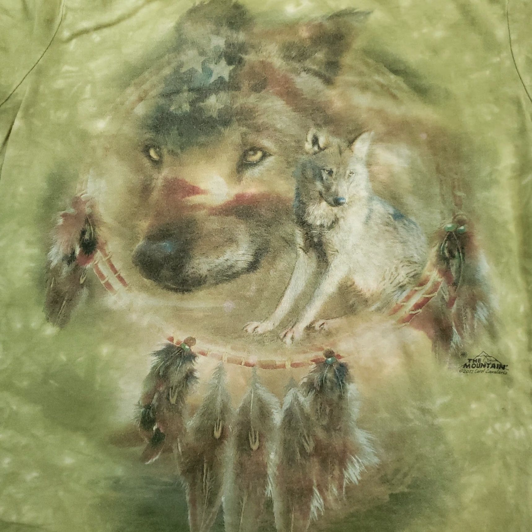 The Mountain The Mountain Green Wolves Tie Dye Short Sleeve Crew Neck Womens Medium T-Shirt Size M / US 6-8 / IT 42-44 - 5 Thumbnail