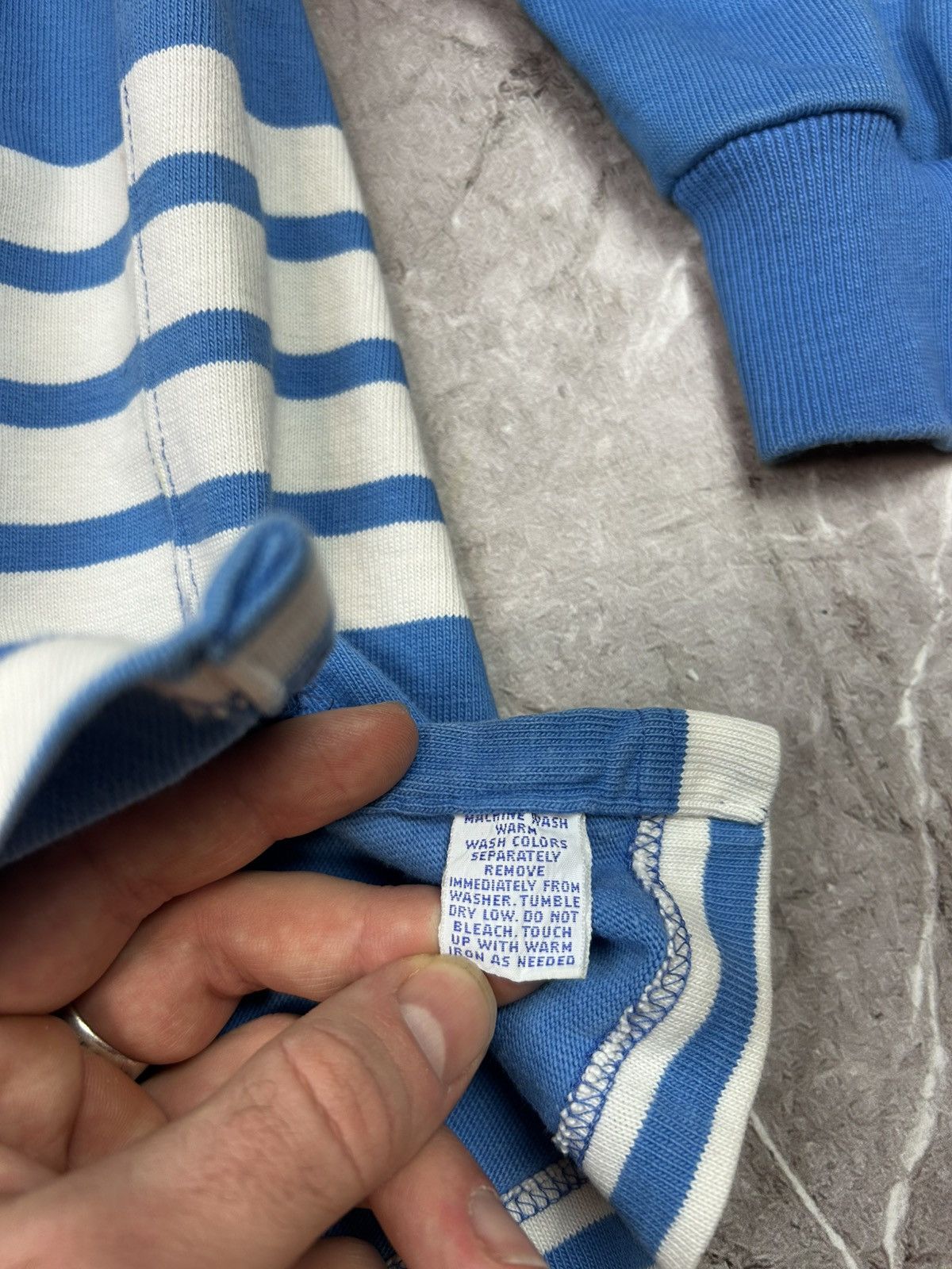 Polo Ralph Lauren Vintage Polo Ralph Lauren Rugby Long Sleeve Striped Shirt Size US XL / EU 56 / 4 - 8 Thumbnail