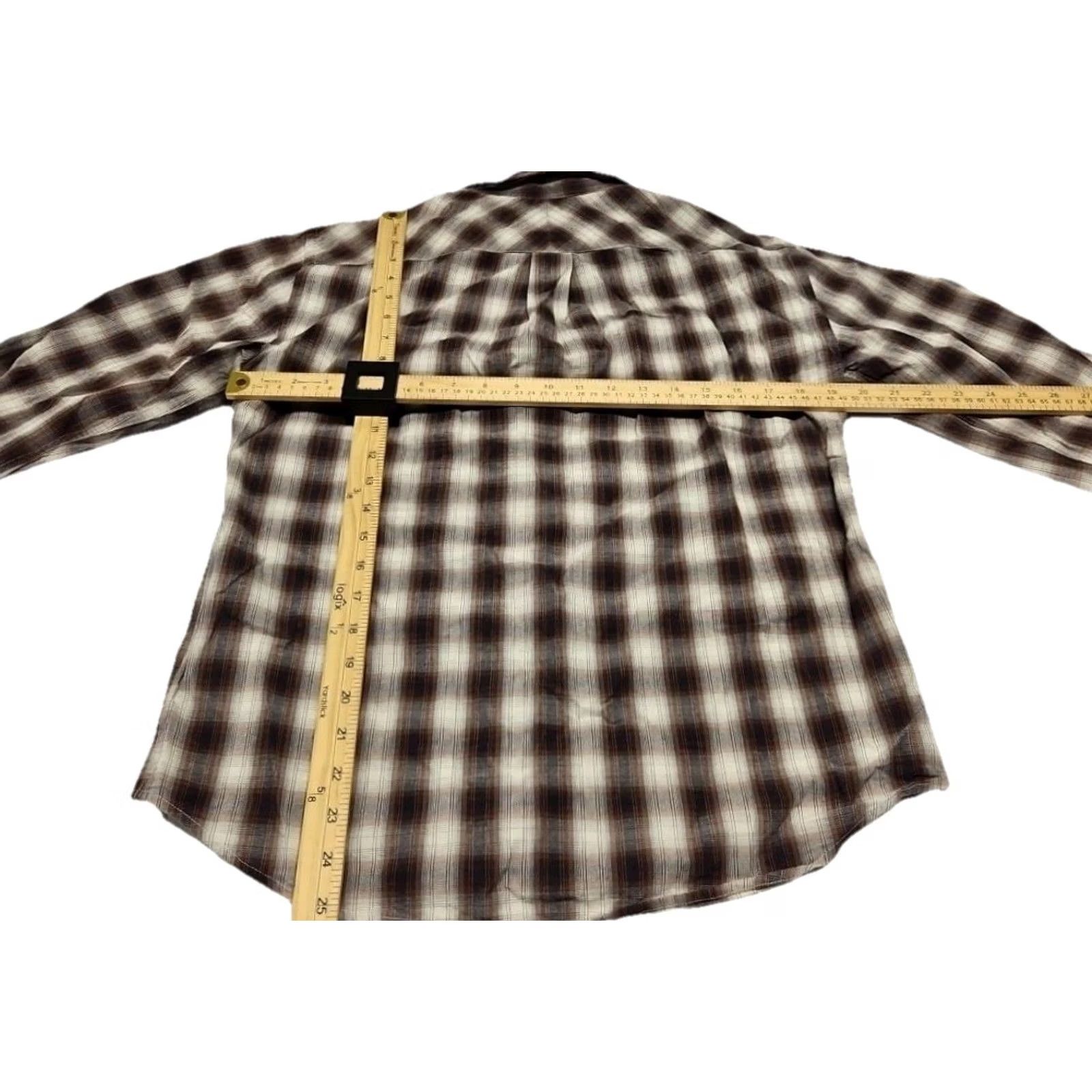 Billy Reid Billy Reid Plaid Button Down Shirt Mens S Brown Blue Cotton Standard Fit Size US S / EU 44-46 / 1 - 5 Thumbnail