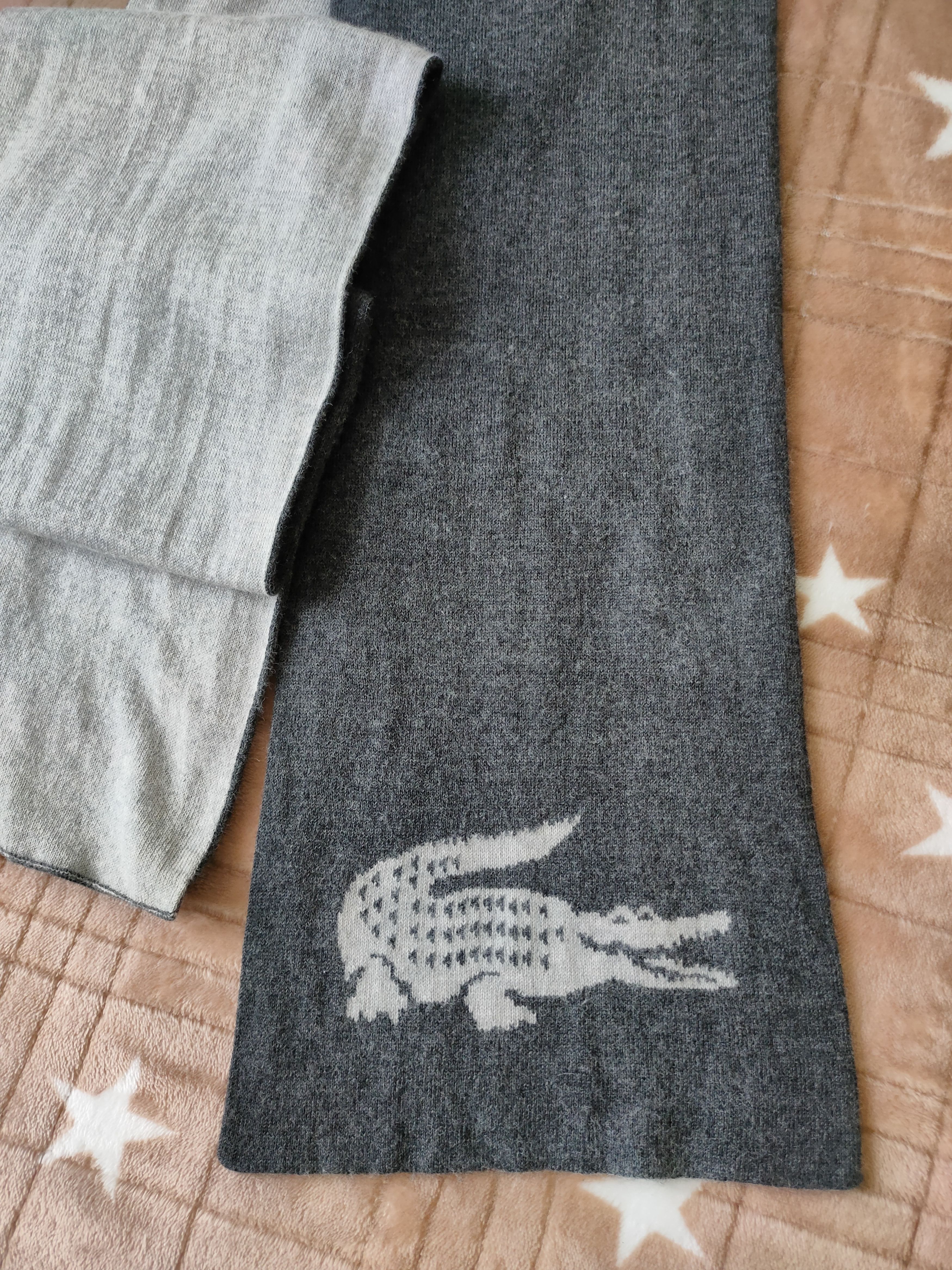 Lacoste Lacoste Scarf Two Sided Woolen Pure Laine Vierge Size ONE SIZE - 11 Thumbnail