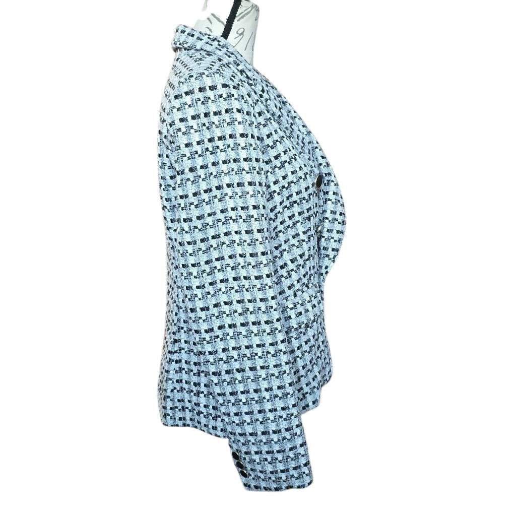 Rachel Zoe Rachel Zoe Women's Size Large White Black Tweed Blazer Jacke Size L / US 10 / IT 46 - 3 Thumbnail
