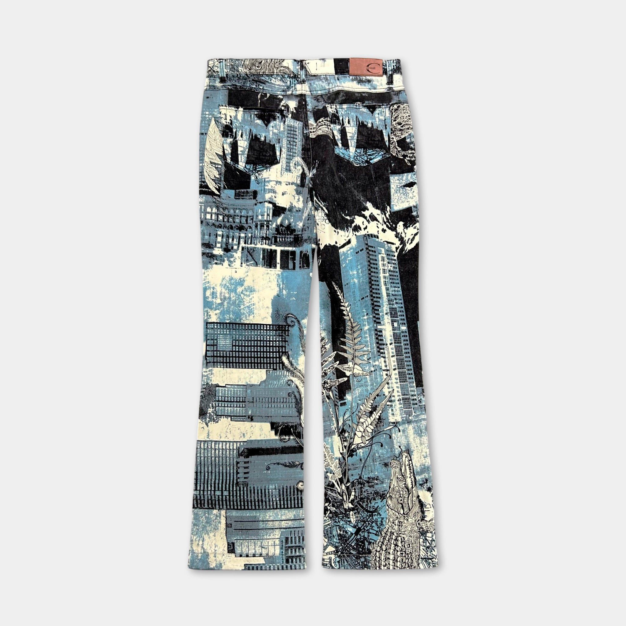 Just Cavalli Just Cavalli City Print Flared Pants Size US 32 / EU 48 - 5 Thumbnail
