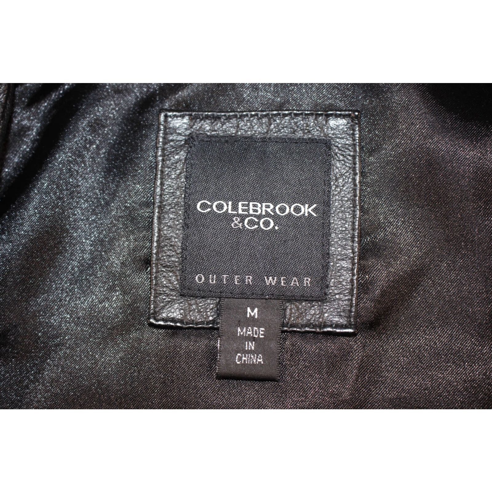 Vintage Colebrook & Co. Leather Coat Jacket Women's M Black Collared Lined Size M / US 6-8 / IT 42-44 - 5 Thumbnail
