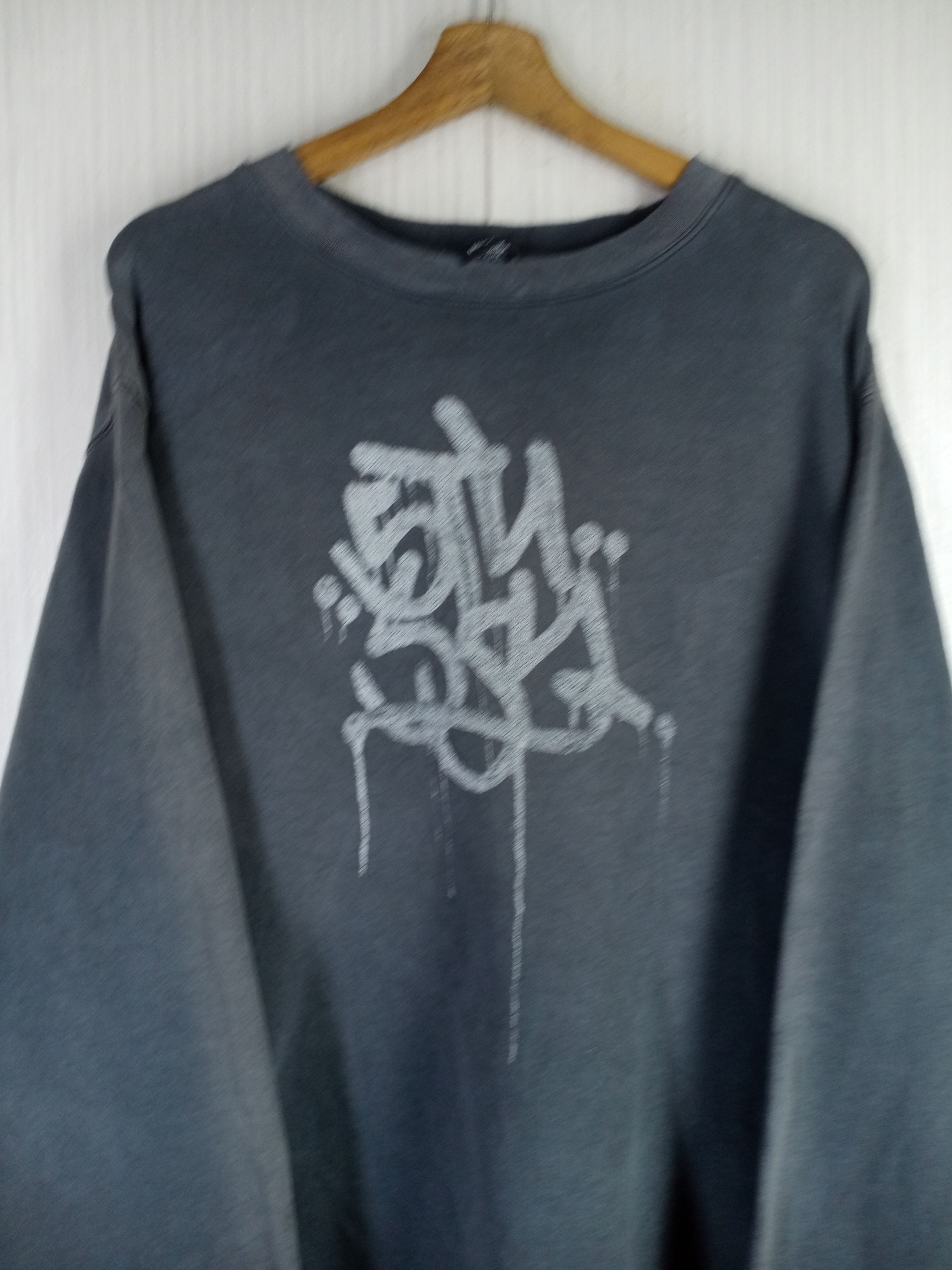Stussy Very Rare Vintage Distressed Stussy Graffiti Sweatshirt Size US XL / EU 56 / 4 - 4 Thumbnail