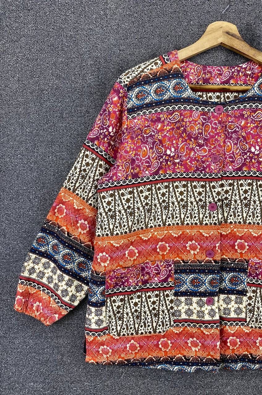 Japanese Brand Vintage Native x Navajo Paisleys Button Up Cardigan Jacket Size M / US 6-8 / IT 42-44 - 3 Thumbnail