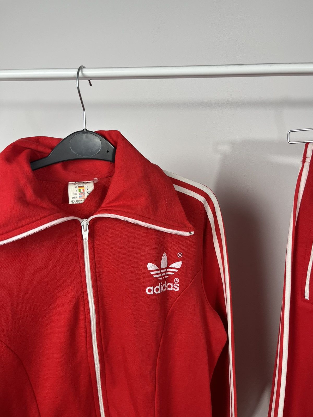 Adidas Vintage Adidas Red Tracksuit Jacket Pants Set Size XXS Size XXS / US 00 / IT 34 - 5 Thumbnail