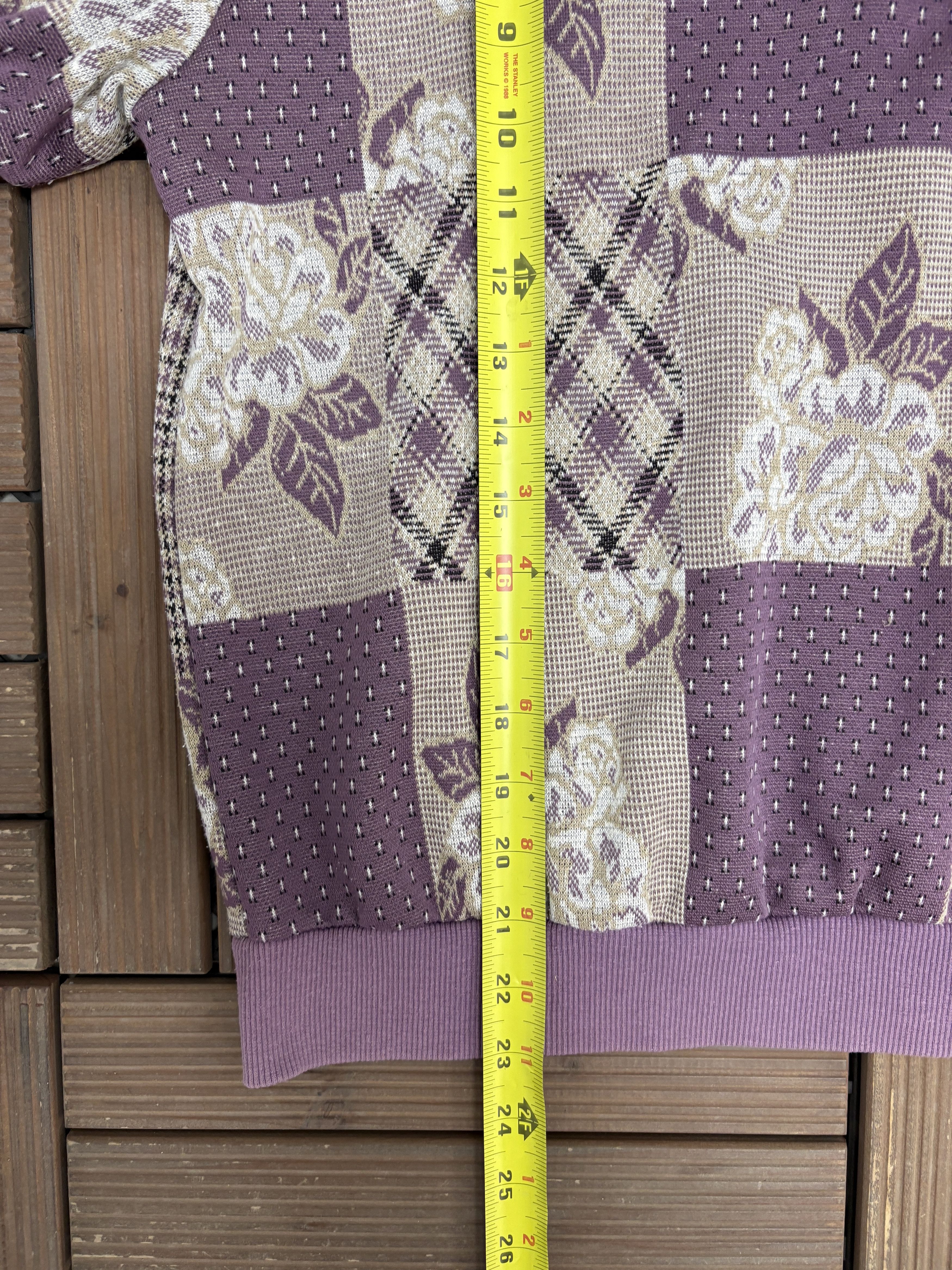 Vintage Alfred Dunner Floral Vintage Knit Purple T-Shirt Tee Size US M / EU 48-50 / 2 - 5 Thumbnail