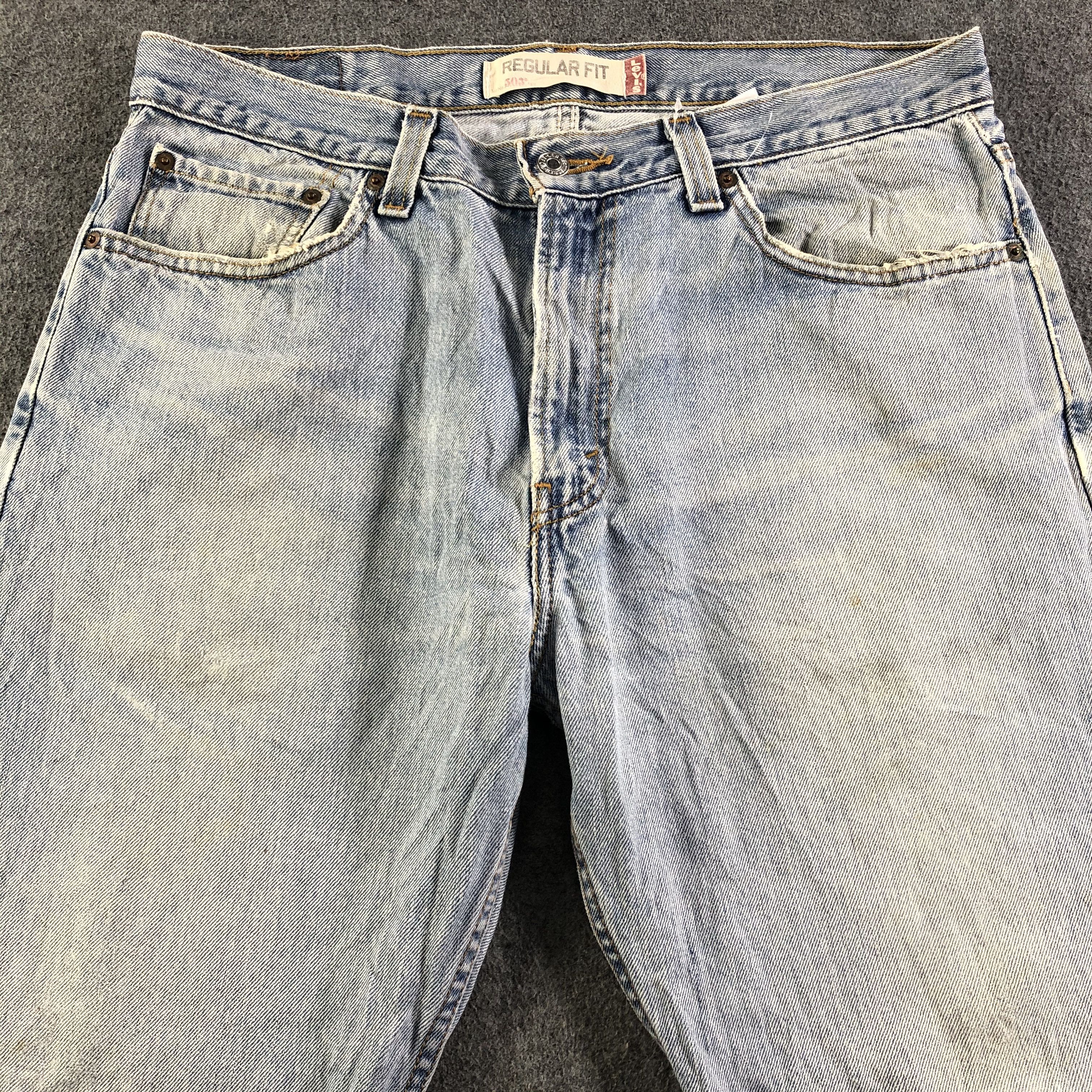 Levi's Vintage Light Wash Levis 505 Jeans-J3009 Size US 35 - 3 Thumbnail