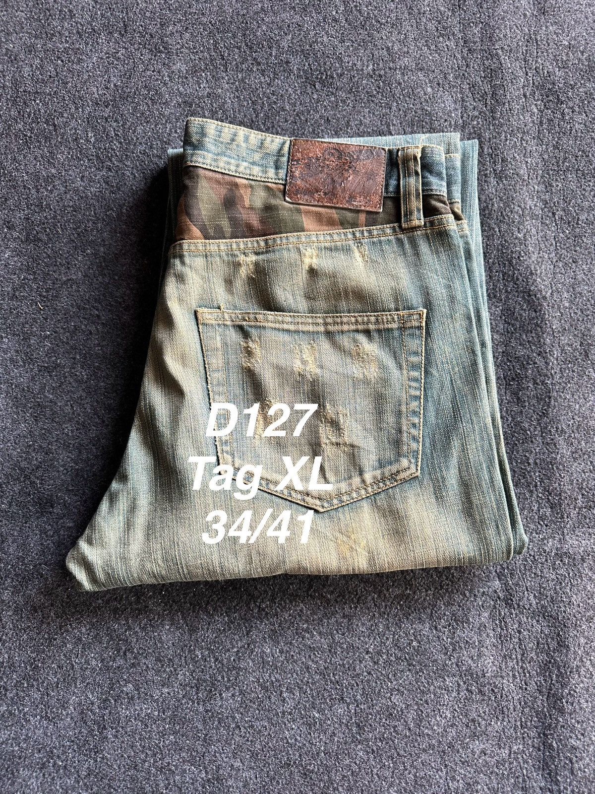 14th Addiction United Superior Baggy Rusty Mudwash Denim W34 D127 Size US 34 / EU 50 - 15 Thumbnail