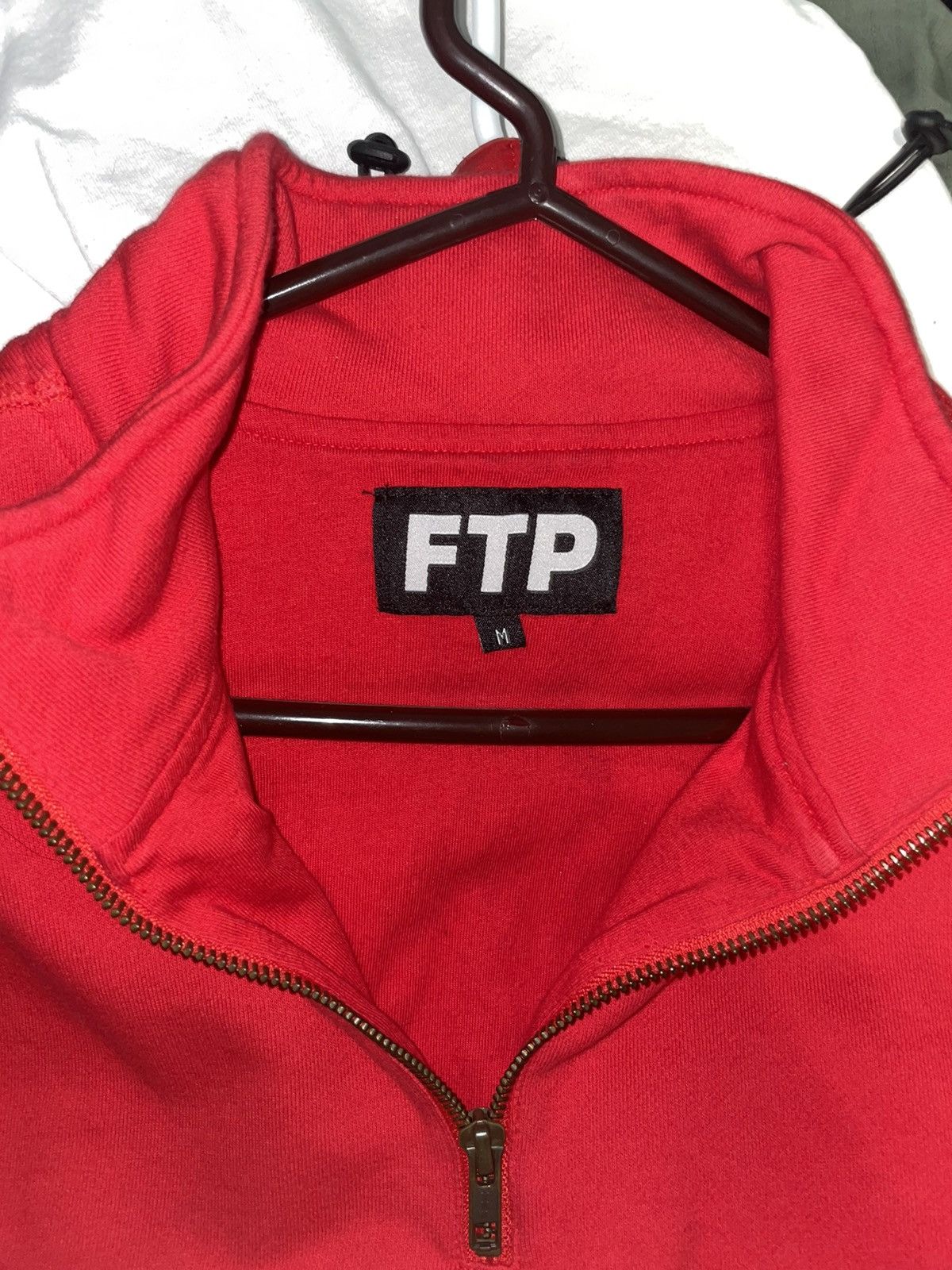 Fuck The Population FTP Arch Logo Quarter Zip Jacket Red Medium Size US M / EU 48-50 / 2 - 3 Thumbnail