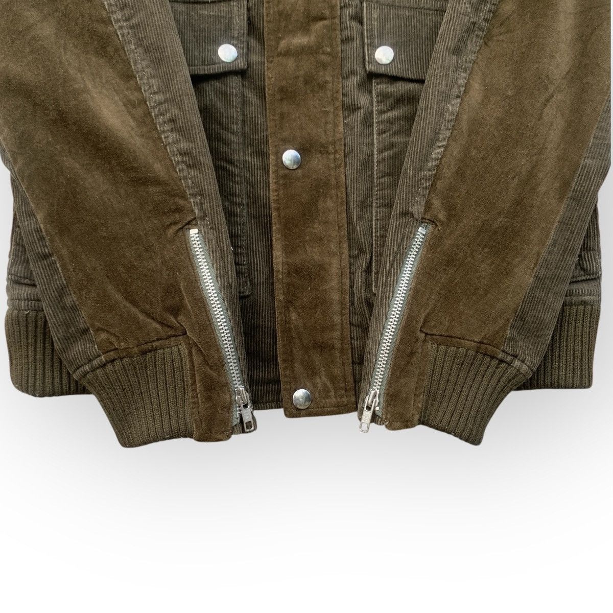 Japanese Brand NIEDIECK STRETCHCORD GERMANY CORDUROY ZIPPER JACKET BROWN Size US S / EU 44-46 / 1 - 13 Thumbnail