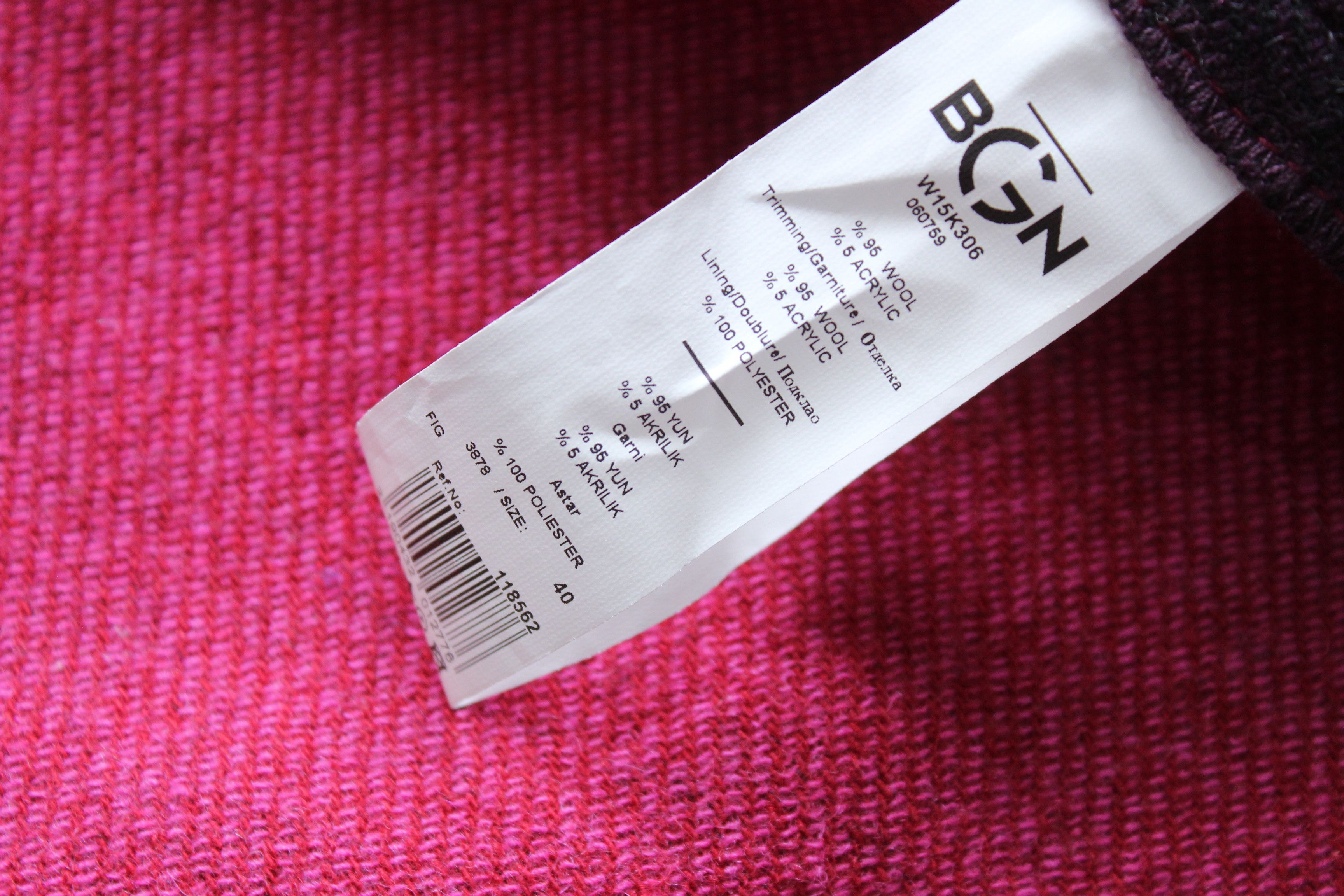 Other BGN Coat Wool Womens Size 6US New Vintage Rare Size M / US 6-8 / IT 42-44 - 13 Thumbnail