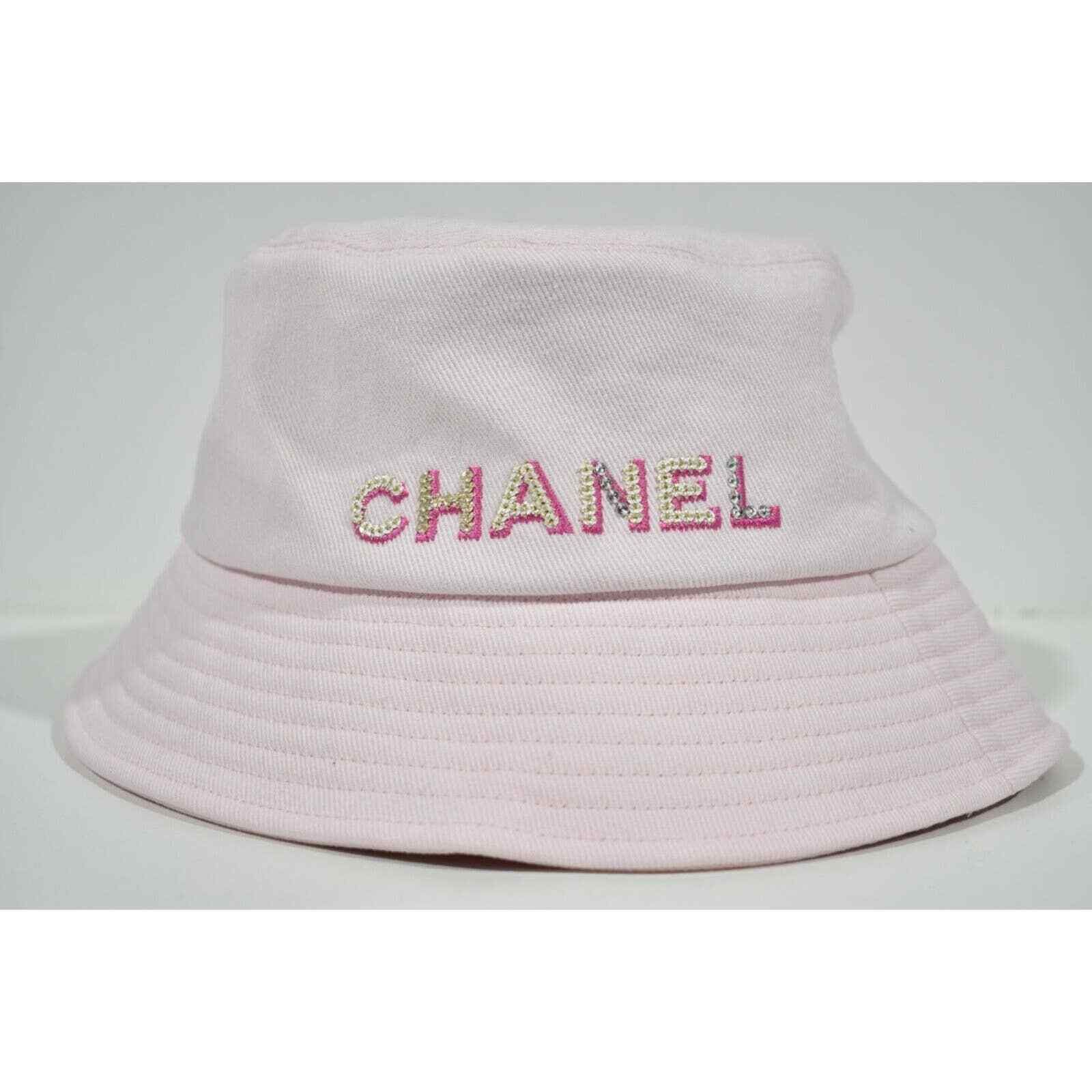 Chanel Chanel Denim Crystal Sequin Sun Cloche Bucket Hat Medium M Size ONE SIZE - 2 Thumbnail
