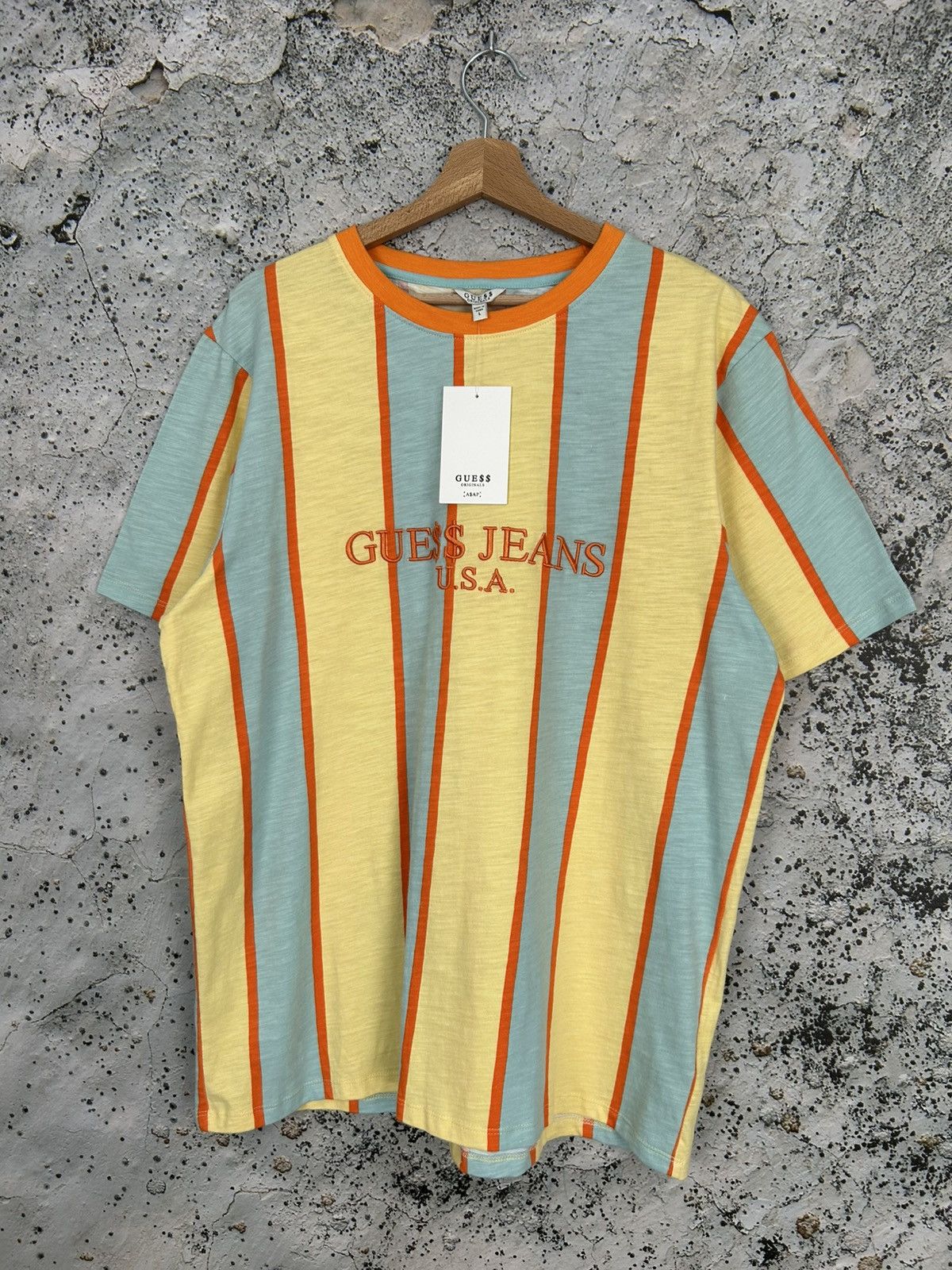 A$AP Rocky × Guess Guess x Asap Rocky Stripe Tee Streetwear Rap Baggy Boxy New Size US L / EU 52-54 / 3 - 1 Thumbnail