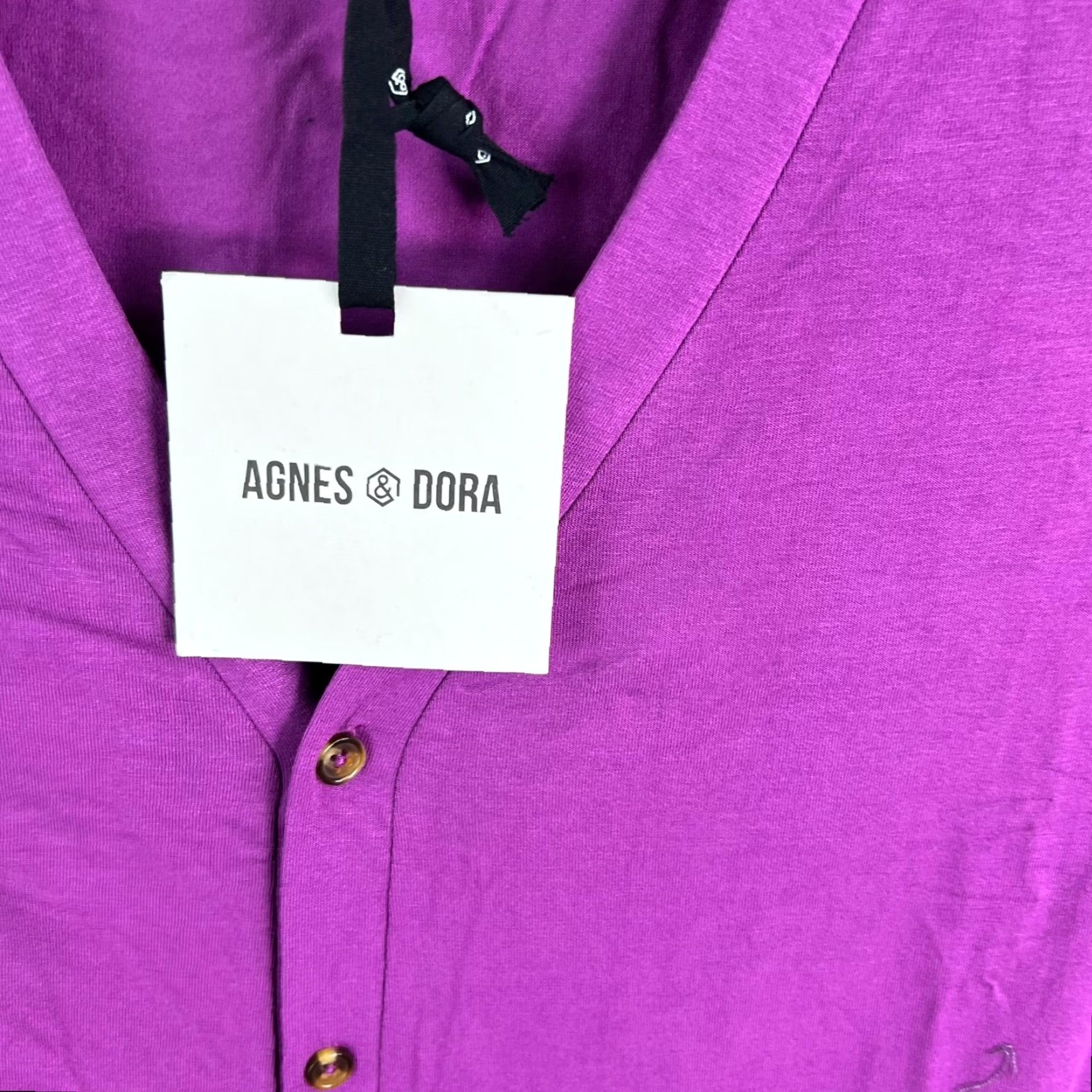 Vintage VINTAGE Agnes & Dora Womens Tunic Top XL Purple Casual Knit 3/4 Sleeve Pockets Blouse Size XL / US 12-14 / IT 48-50 - 3 Thumbnail
