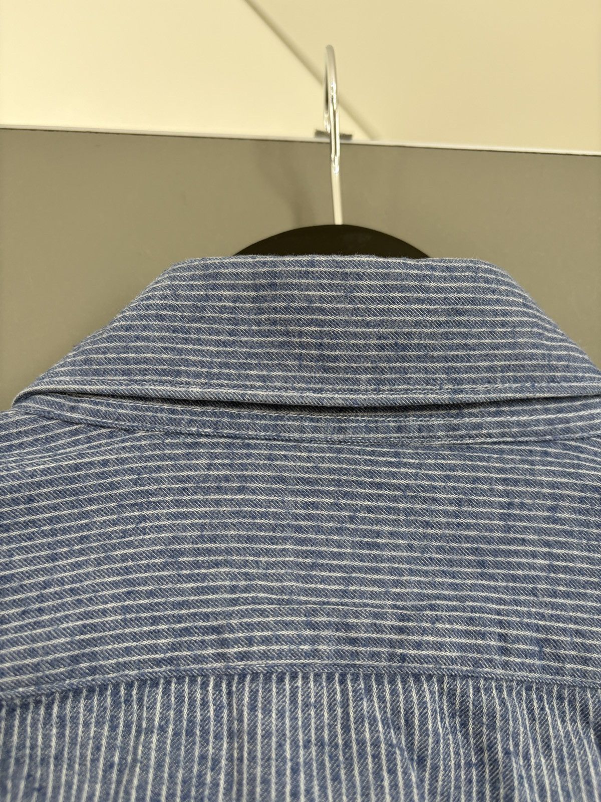 Other Bolzonella Blue Pinstripe Cotton Supersoft Shirt Size US L / EU 52-54 / 3 - 17 Thumbnail